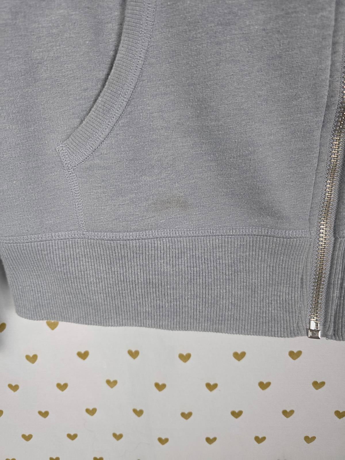 Victorias Secret SPORT Soft Grey Hoodie Full ZIp Jacket coat sweater MEDIUM