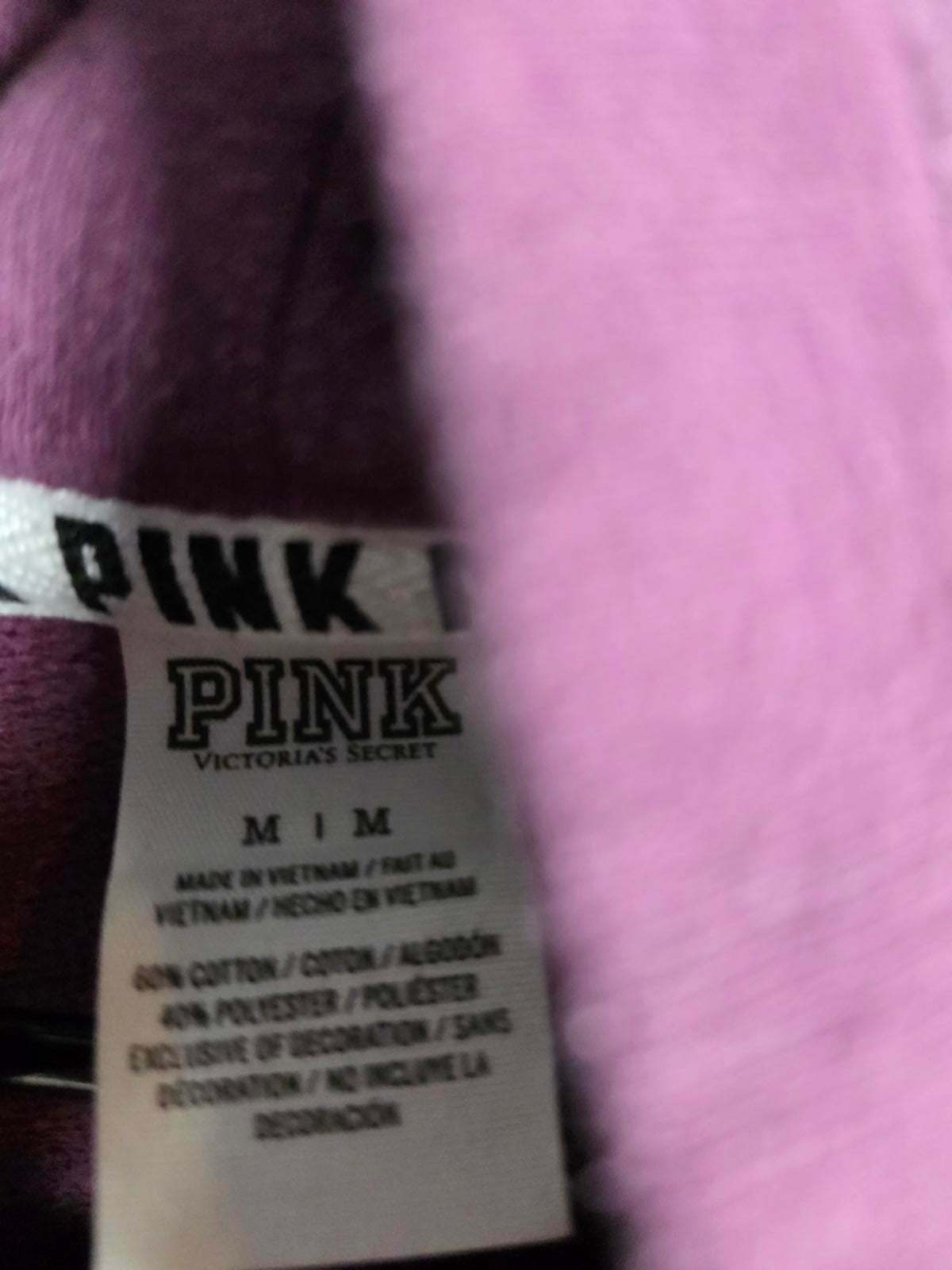 Victorias Secret Pink maroon slouchy logo sweater shirt MEDIUM
