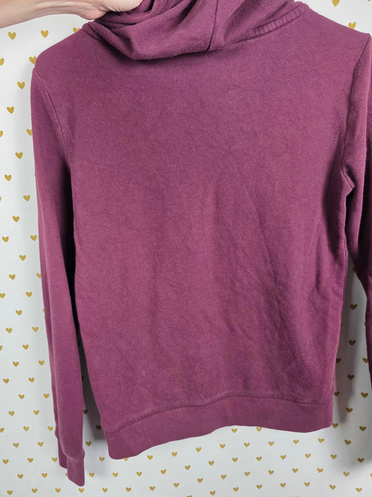 Victorias Secret Pink Pullover Maroon logo pocket hoodie jacket XS