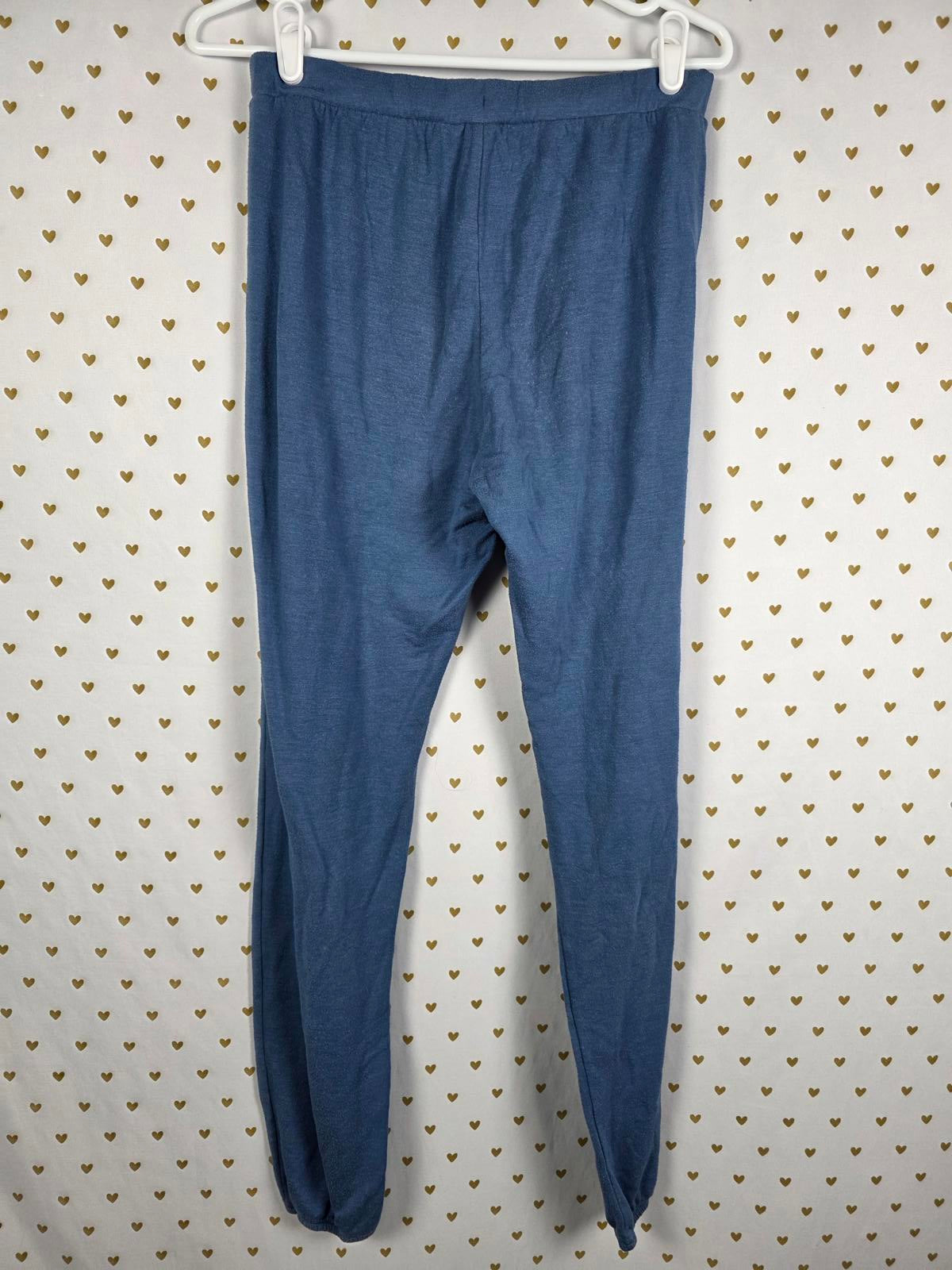 Victorias Secret Tie front blue super soft jogging pants joggers lounge small