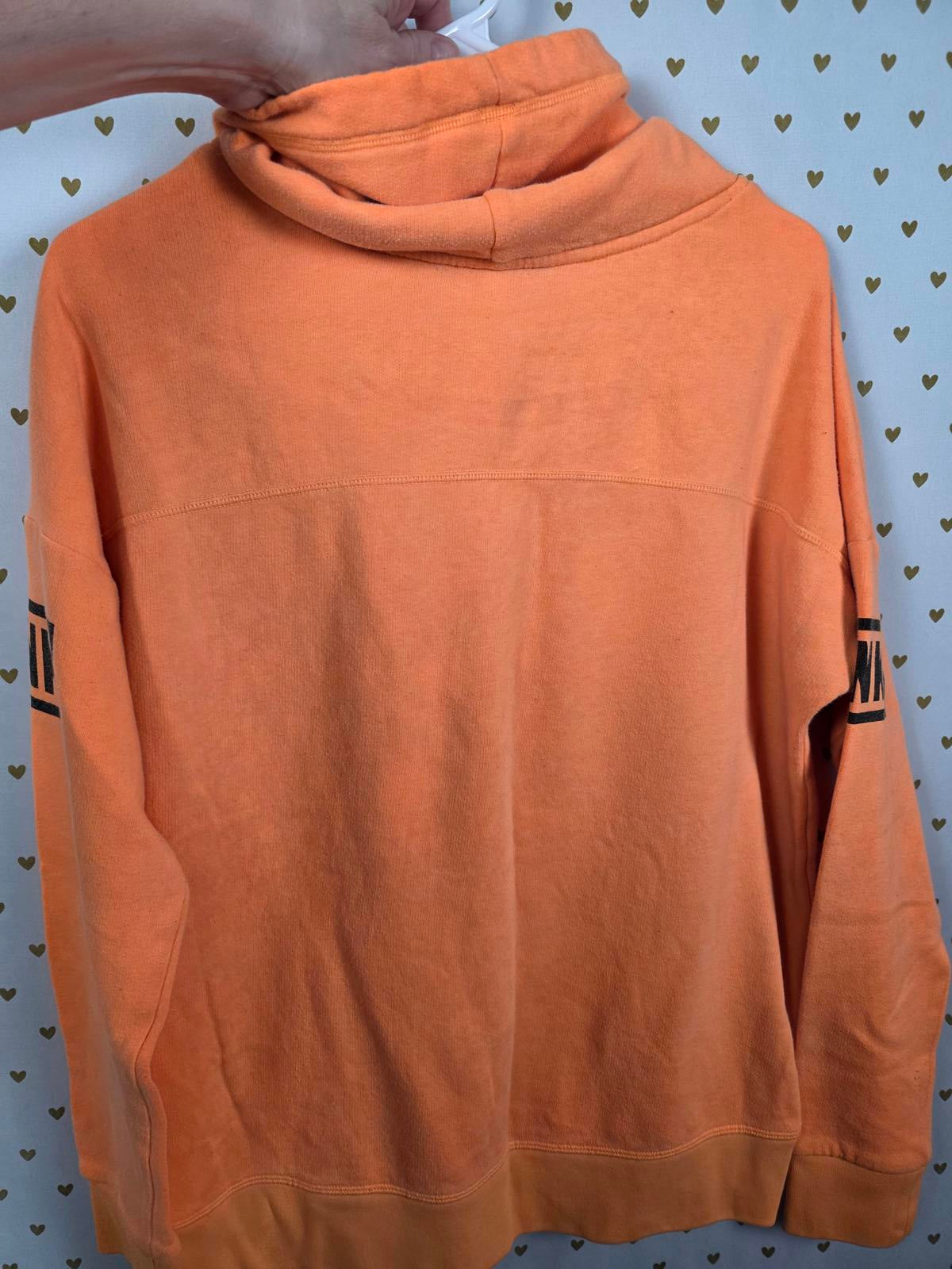 Victorias Secret Pink Neon Slouchy Logo Long sleeve sweater Shirt MEDIUM