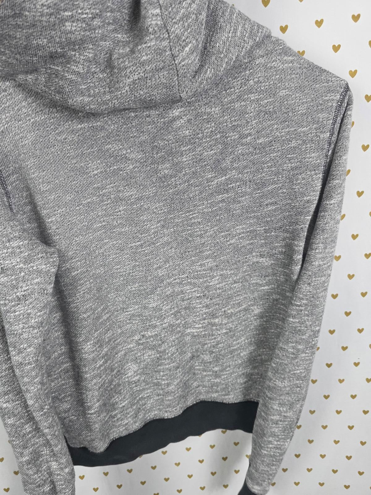 Victorias Secret Pink Full zip grey hooded marled jacket coat XS