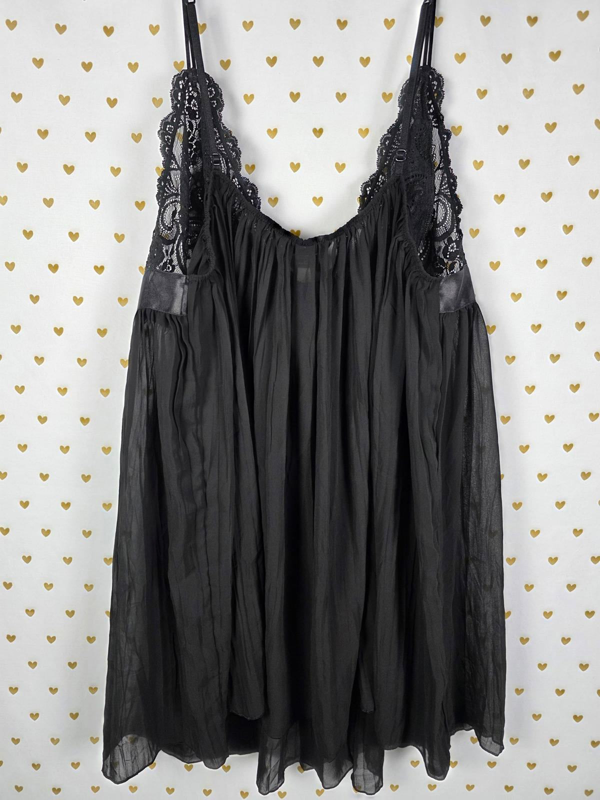 Victorias Secret 2X XXL Pleated Lace accent Babydoll Nightie Lingerie Dress
