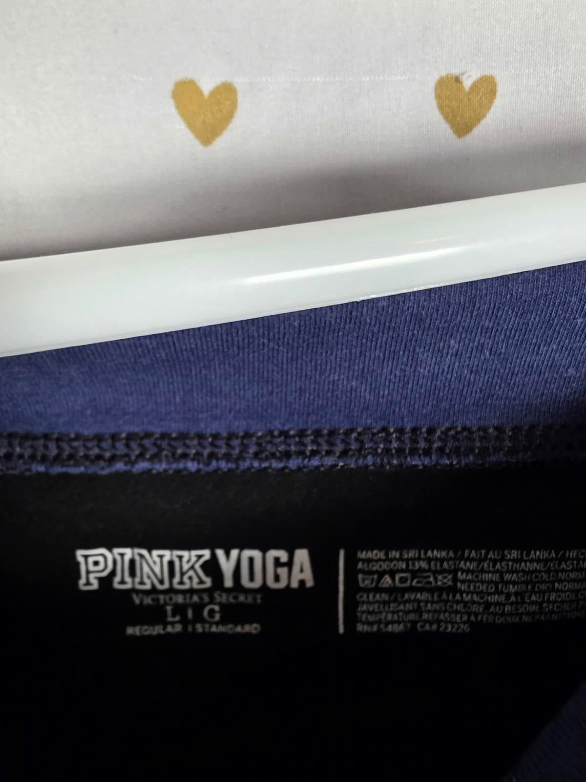 Victorias Secret PINK BLING HOLOGRAPHIC y2k FOLDOVER YOGA LEGGINGS LARGE