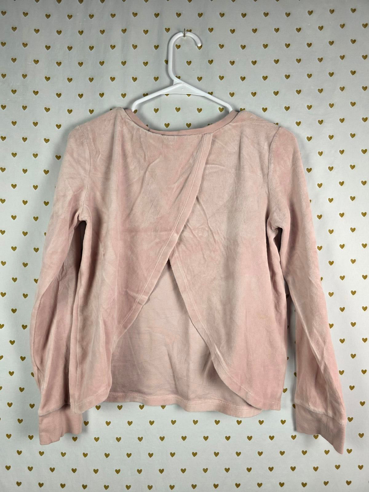 Victorias Secret Velour Open Back Sexy Long Sleeve sweater shirt SMALL Pink
