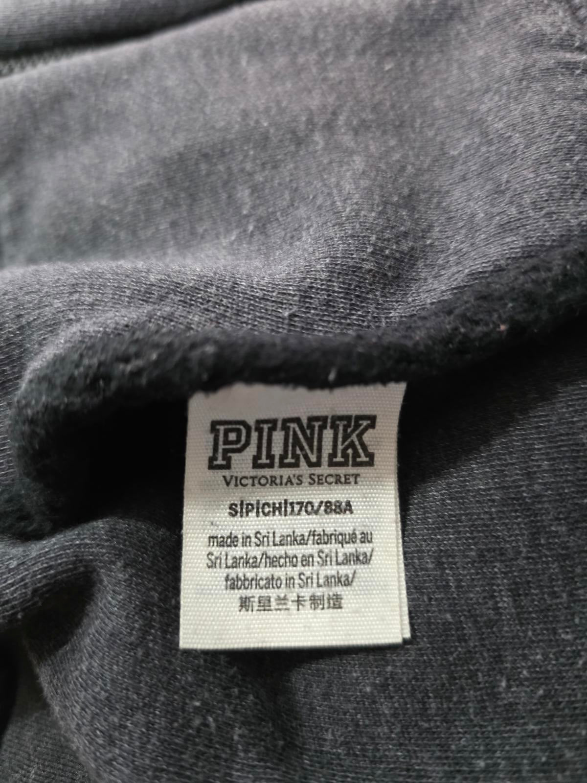 Victorias Secret Pink Grey Reversible Sherpa Hoodie Jacket Full zip SMALL