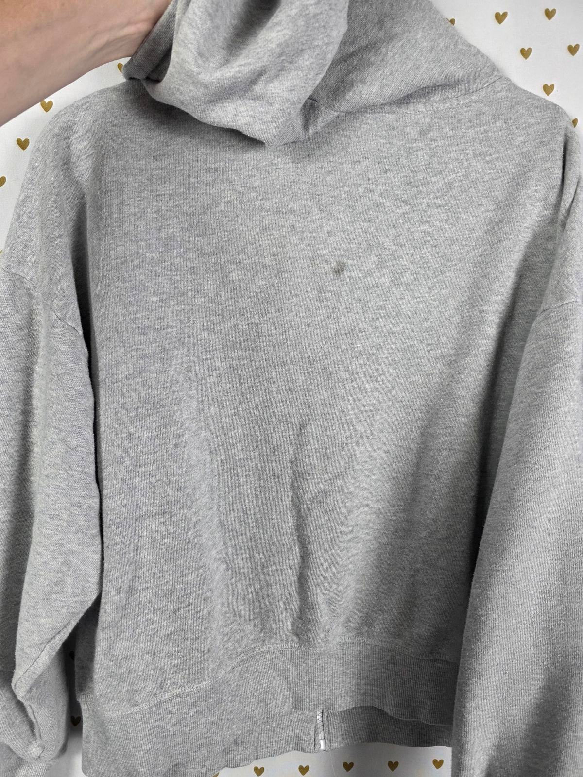 Victorias Secret Pink Full zip Hoodie Jacket Medium Grey Crest Coat