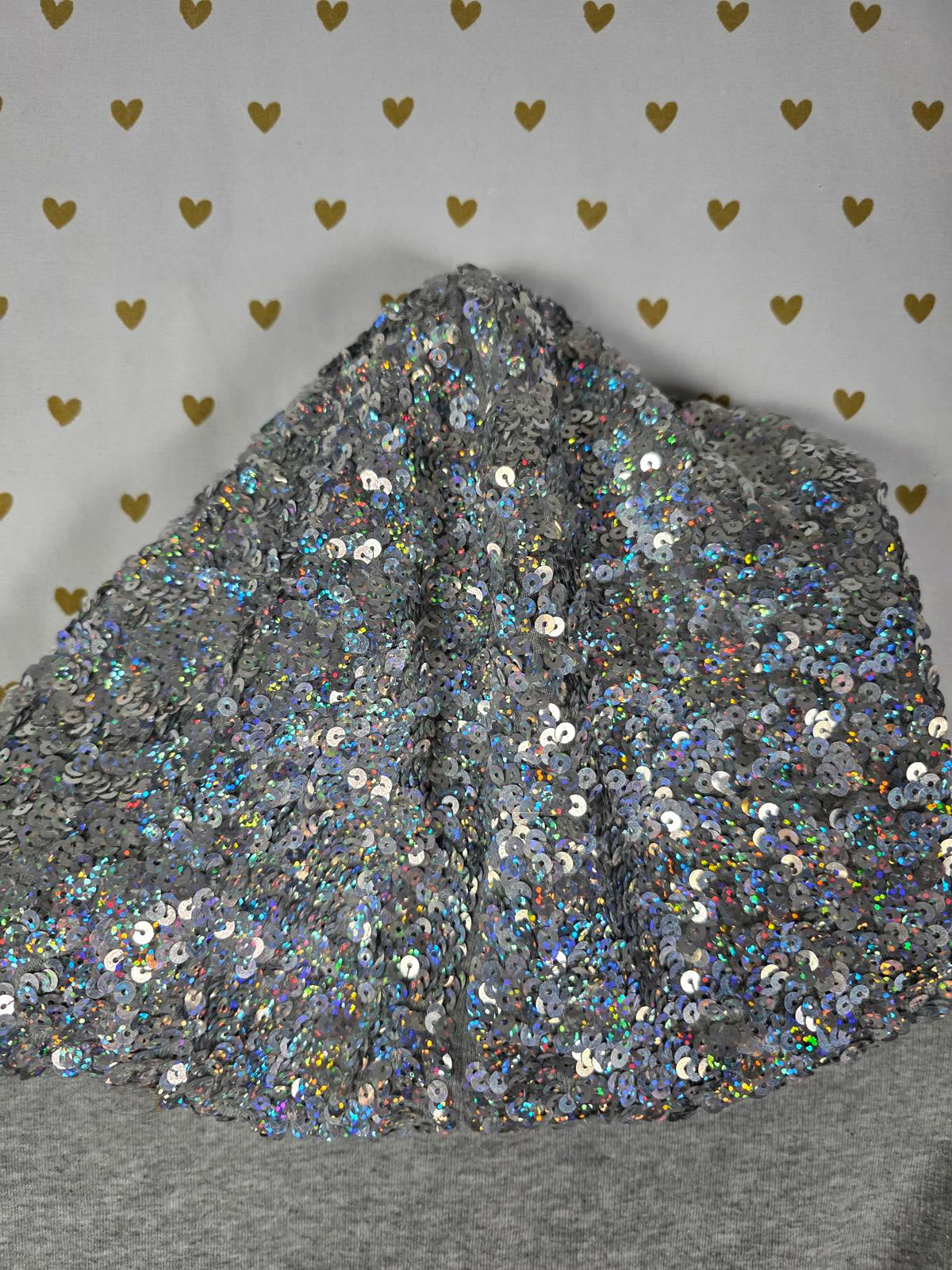 Victorias Secret Pink Grey Crest BLING SEQUINED Hoodie Jacket Small