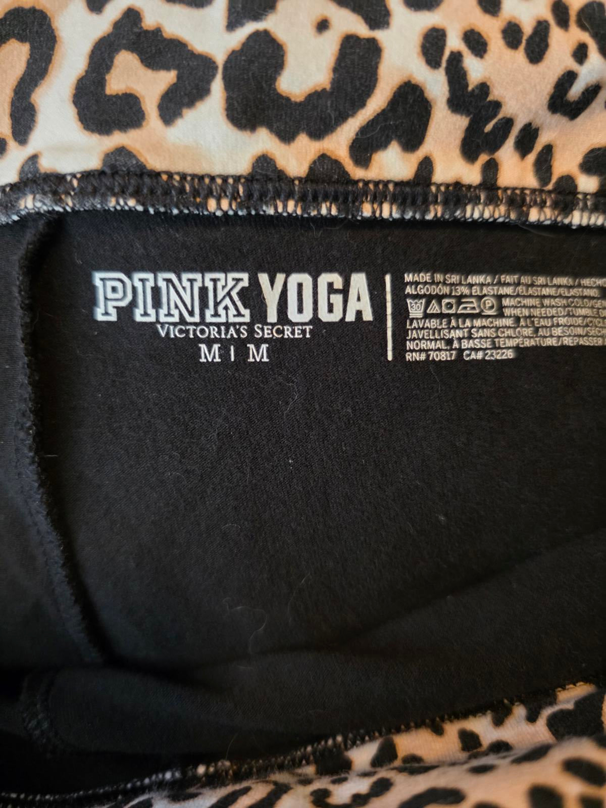 Victorias Secret PINK Vintage LEOPARD CHEETAH FOLDOVER Y2k Leggings Yoga Pants M