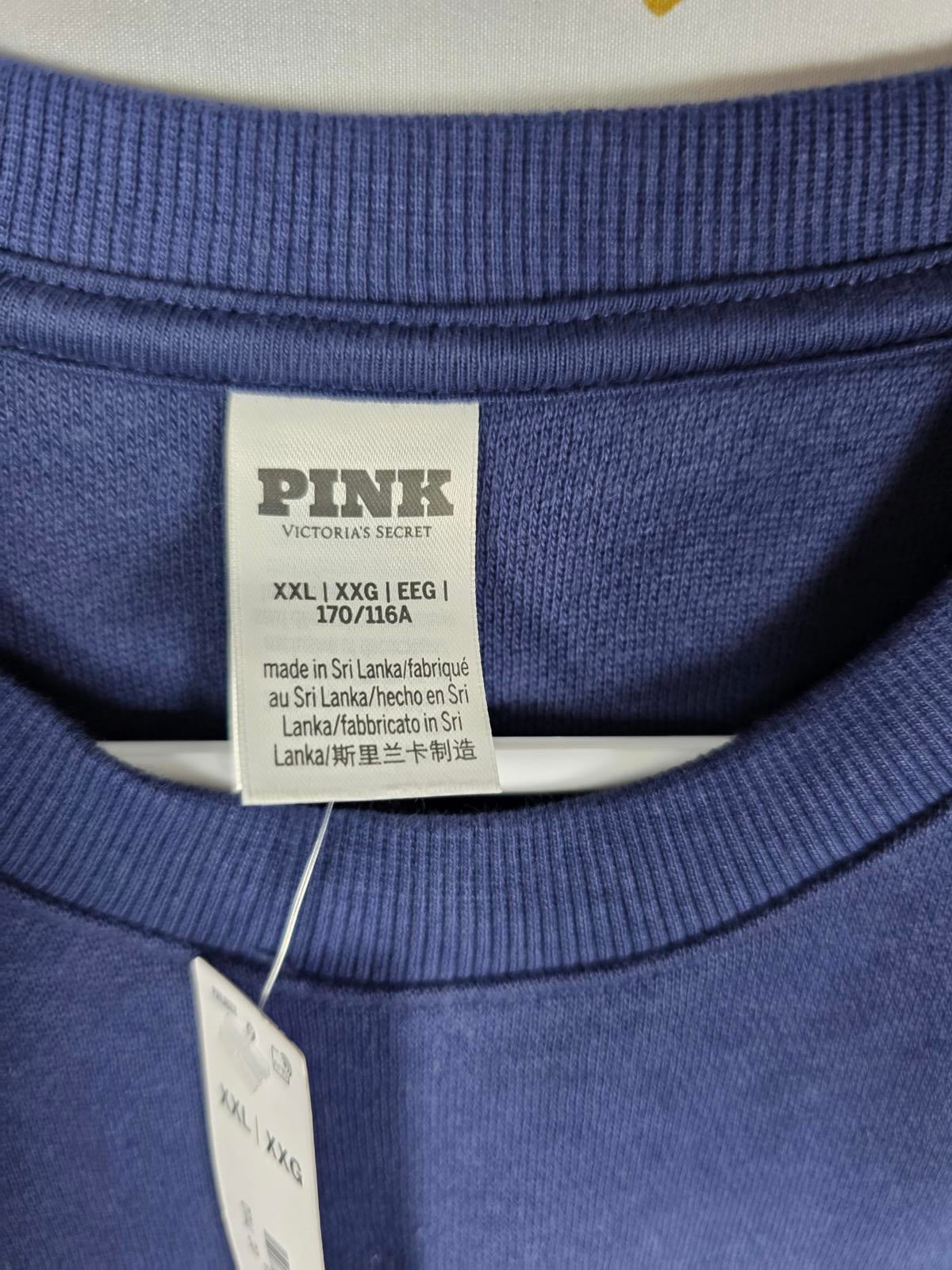 Victorias Secret Pink NEW NWT Ivy Crew Polar Sweatshirt Blue 2XL XXL