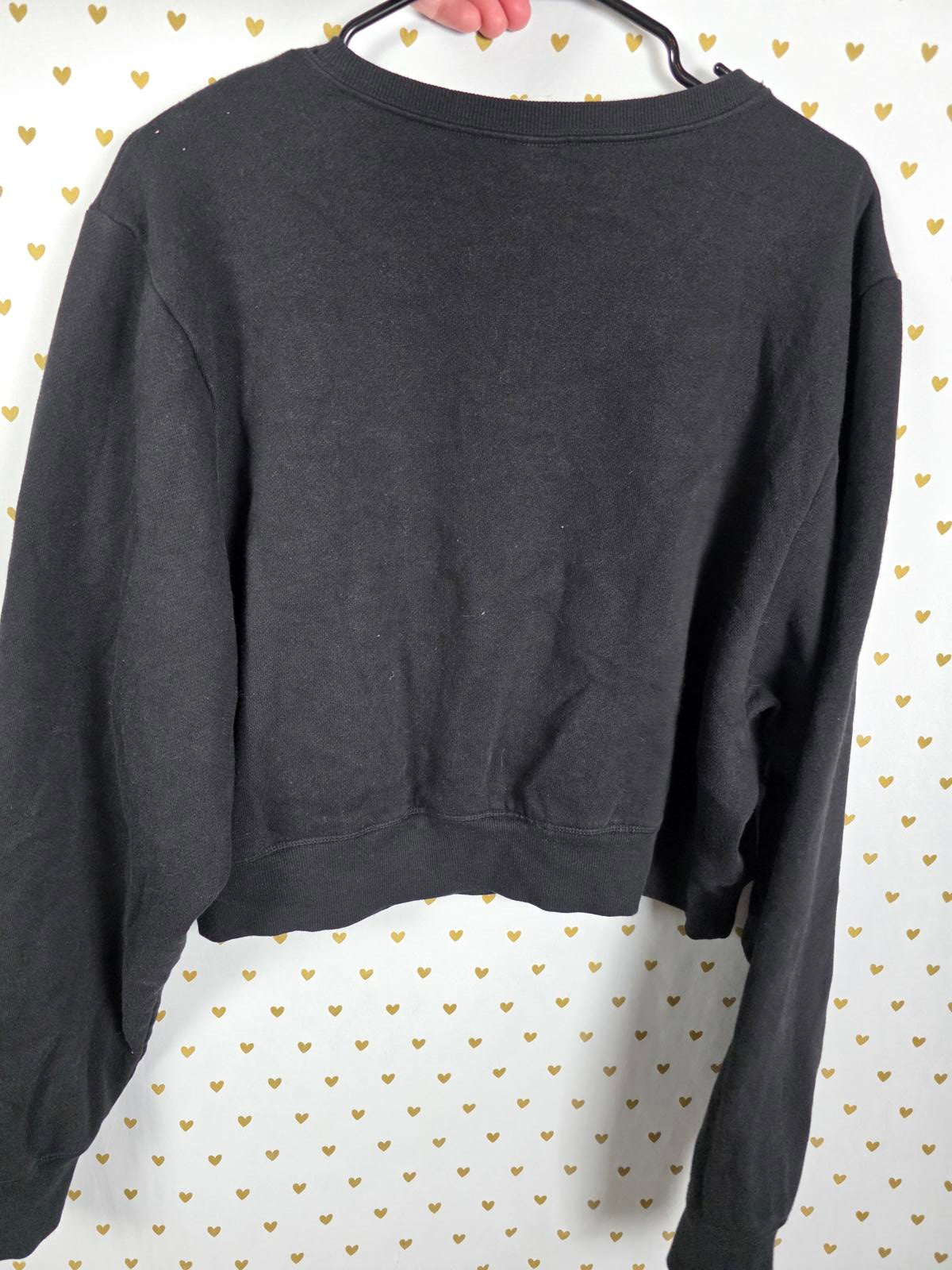 Victorias Secret Pink Black Sweater Shirt Logo NEW NWT XL