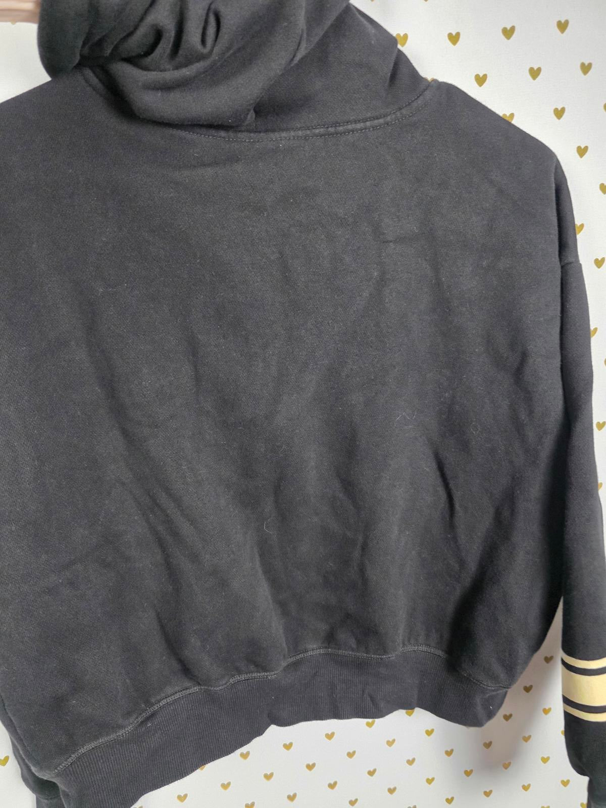 Victorias Secret Pink Logo Hoodie Jacket XS Oversized Black Full Zip