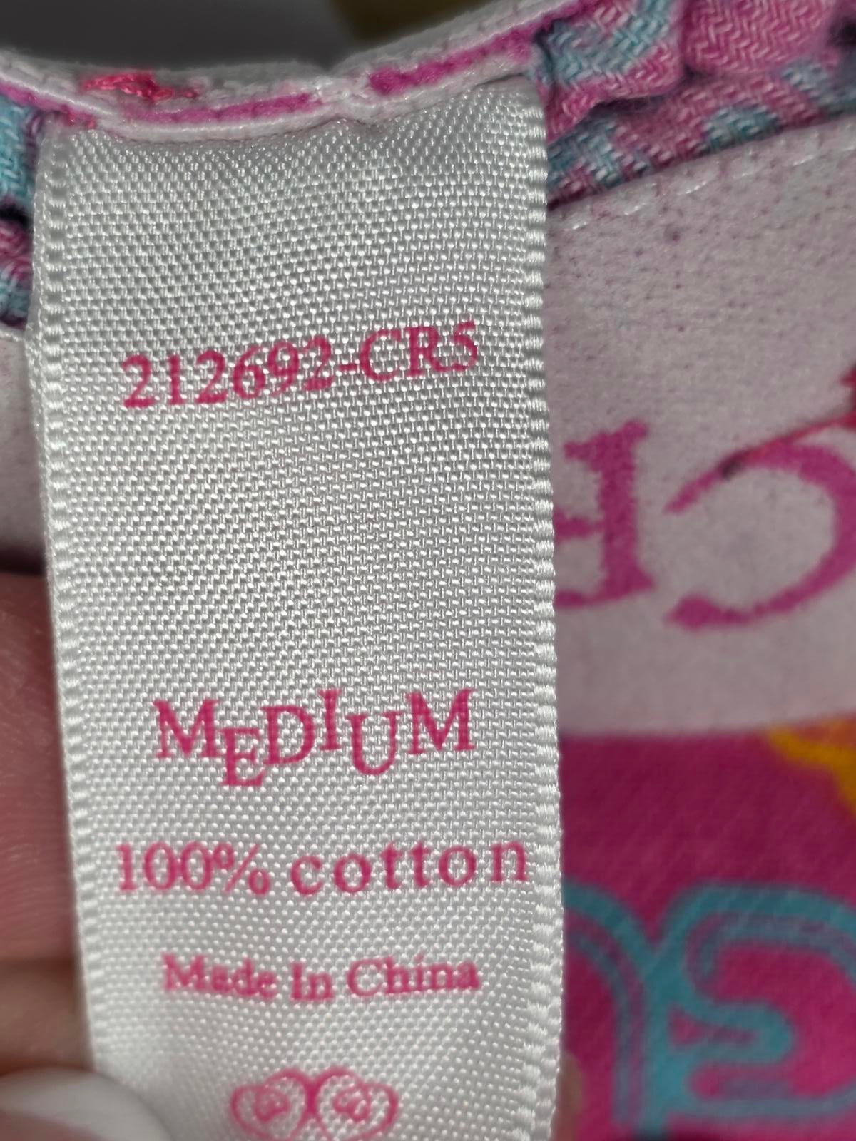 VINTAGE Victorias Secret Flannel PJ Pajama Set MEDIUM Cotton Shirt Pants Logo