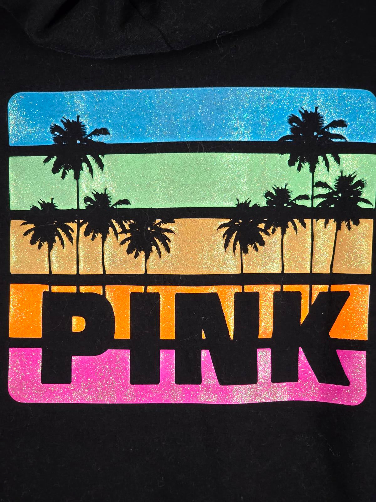 Victorias Secret Pink Perfect TROPICAL Hoodie Jacket SMALL