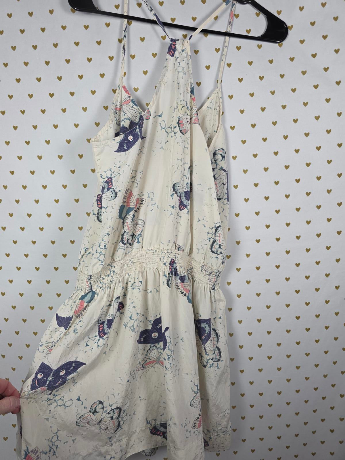 Vintage Victoria's Secret Women’s Luxury Blend Butterfly Print DRESS Silk Medium