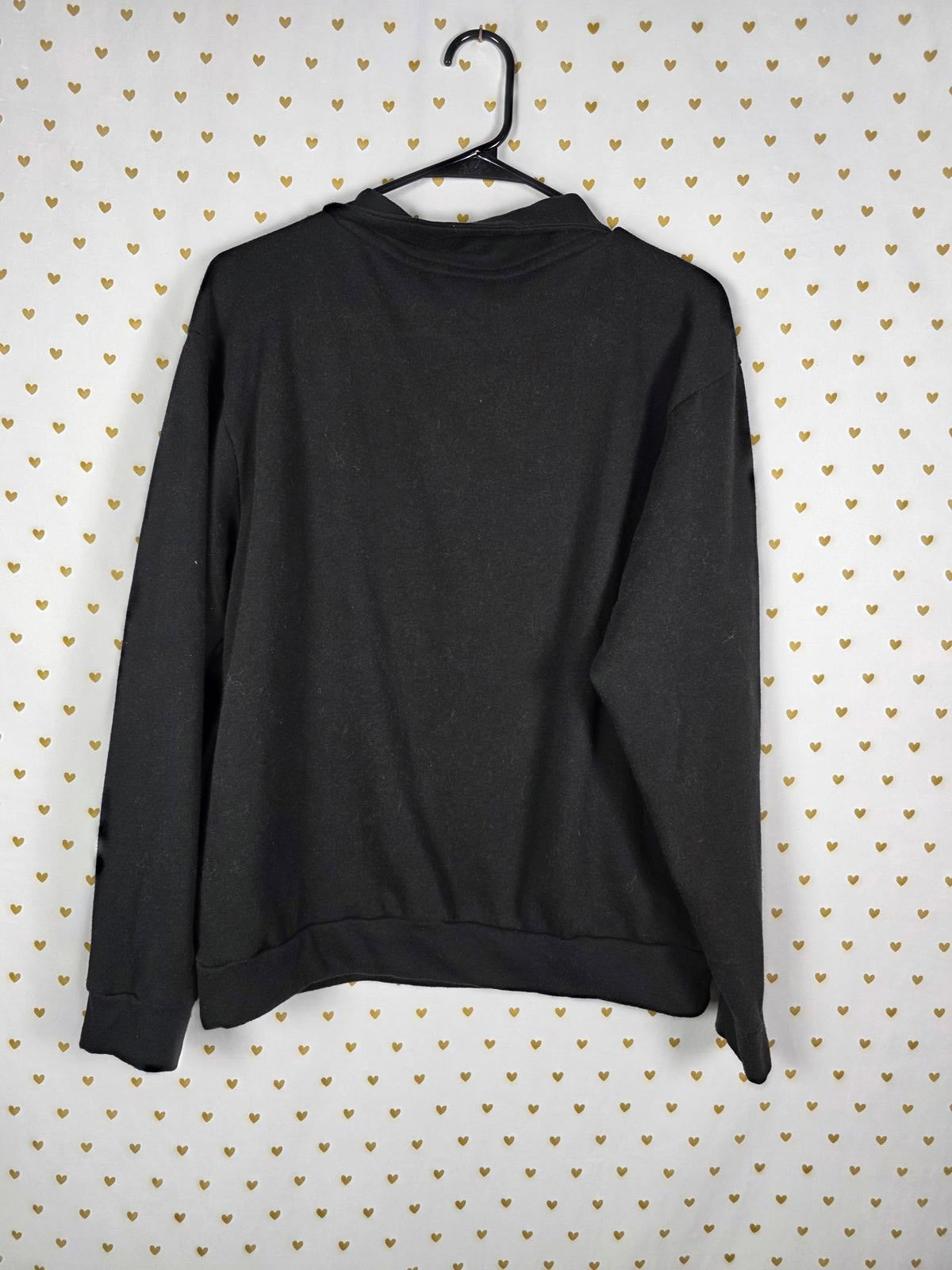 Victorias Secret Pink BLING Quarter Zip Gold Bling Long sleeve sweater shirt MED