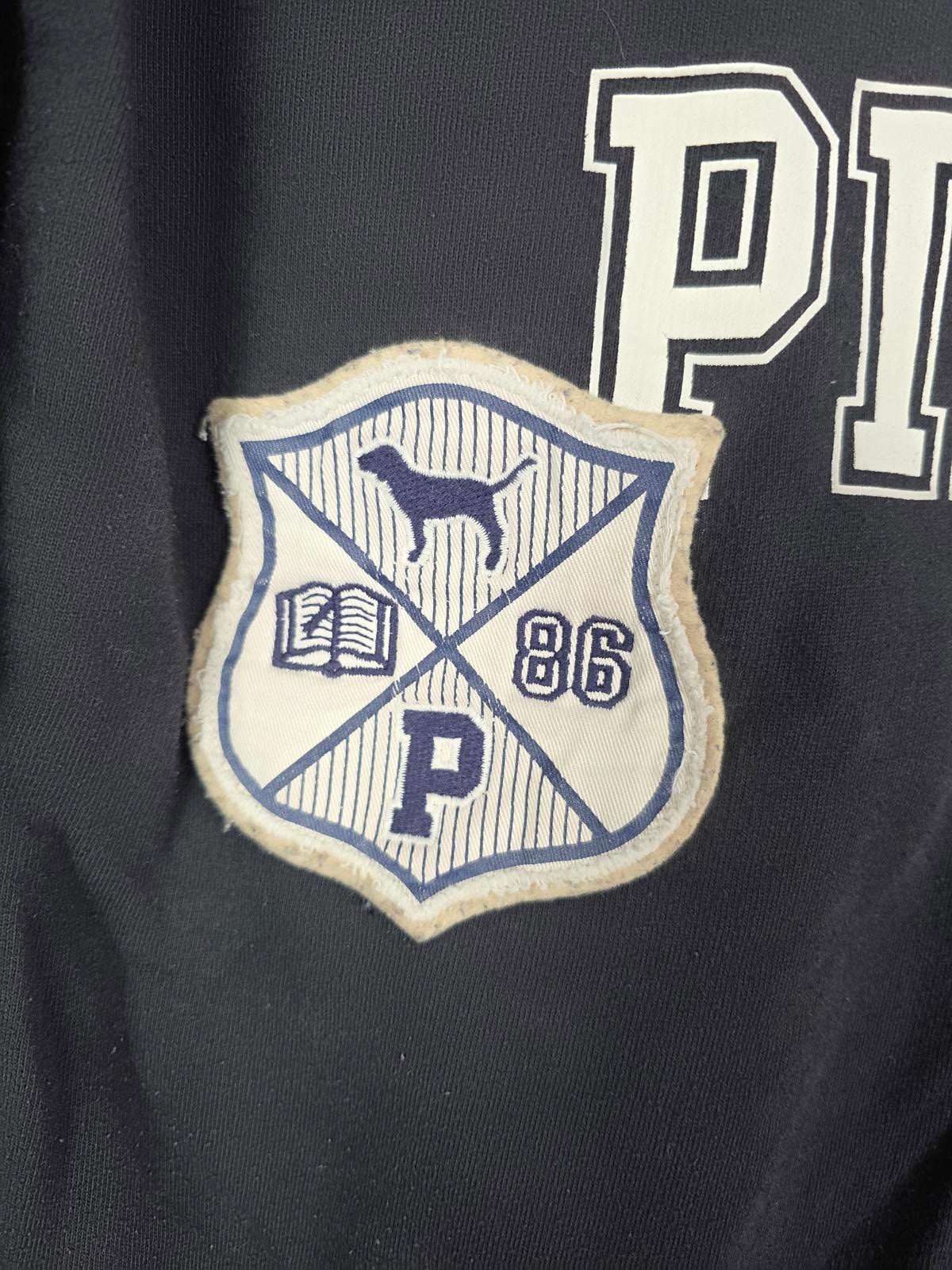 Victorias Secret Pink UNIVERSITY Full Zip Hoodie Jacket VINTAGE 08 MEDIUM