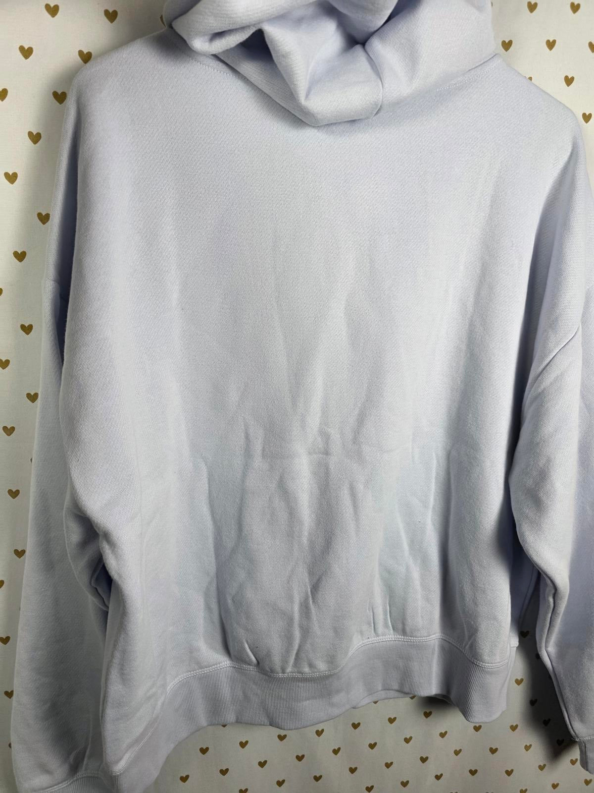 Victorias Secret Pink NEW NWT Medium Light Blue Crest Full zip Hoodie Jacket $55