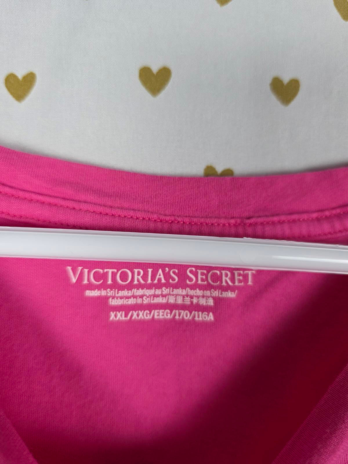Victorias Secret Oversized XXL 2X PINK Tee Shirt Soft