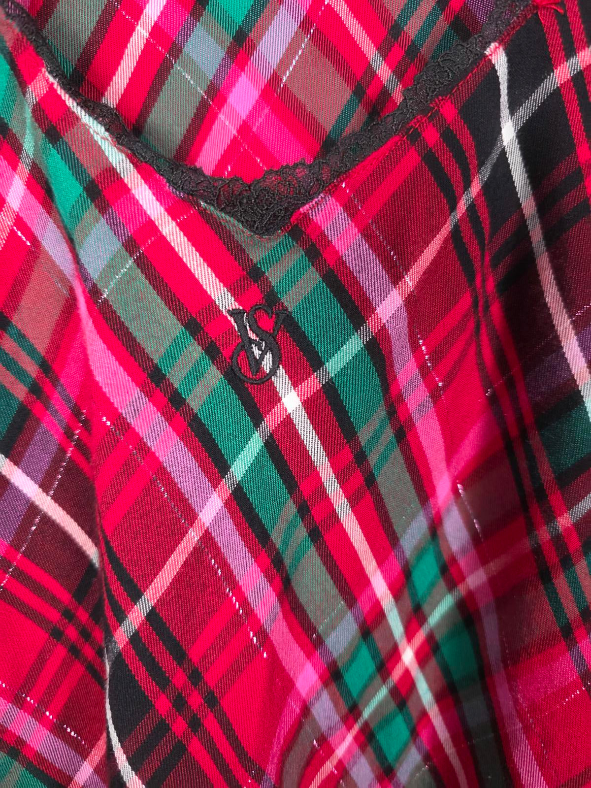 Victorias Secret Plaid Pajama Sleep Dress Nightie PJ XS