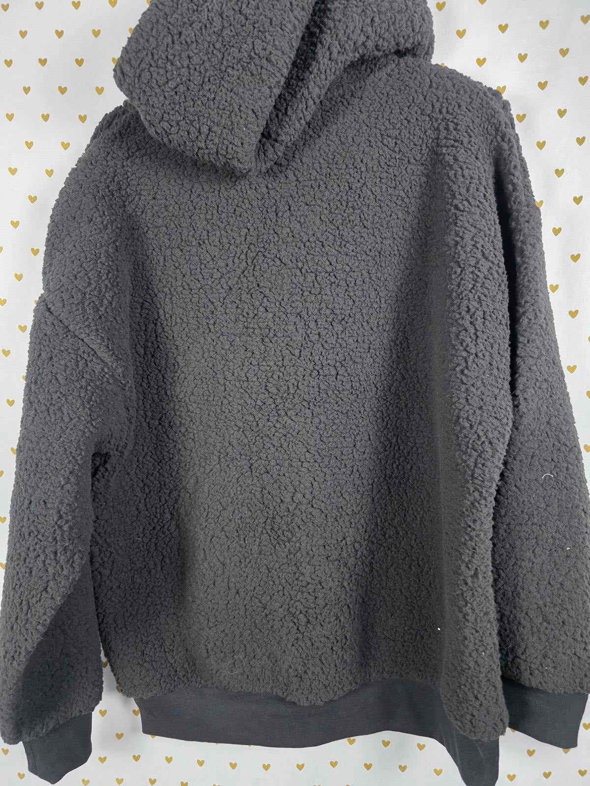 Victorias Secret Pink NEW NWT Hooded V Neck Sherpa Pullover Sweater Small