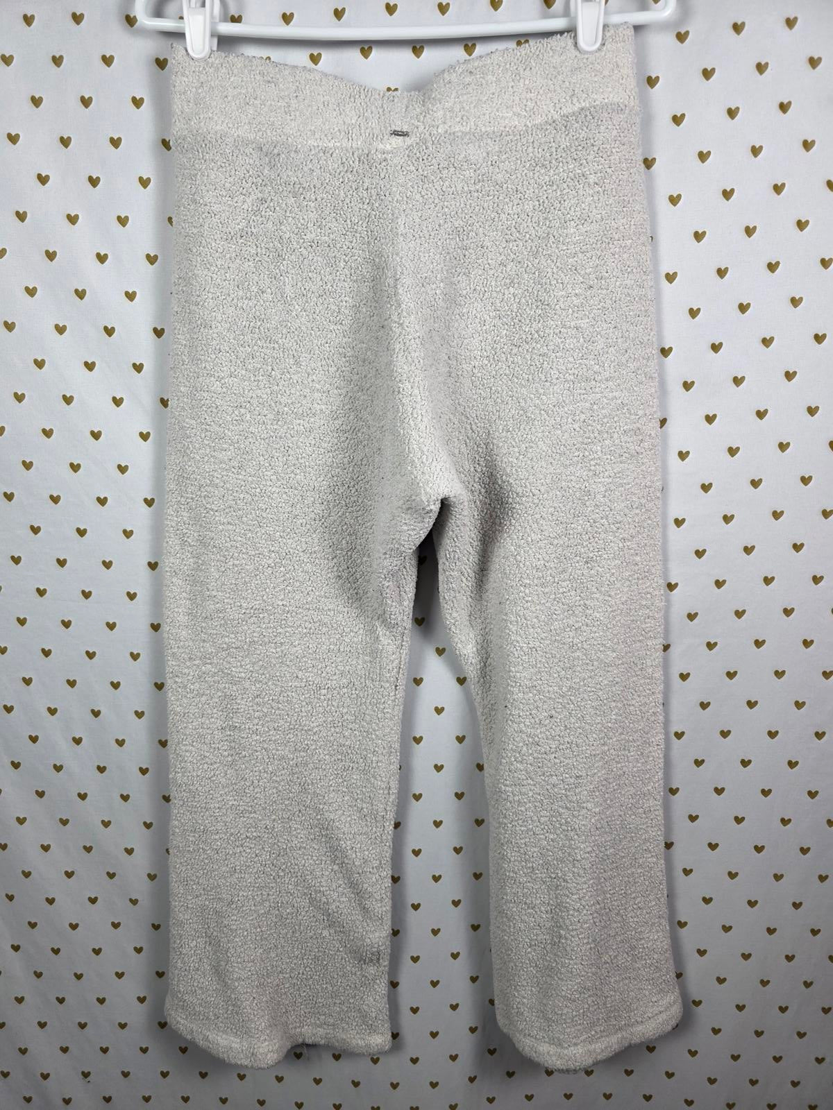 Victorias Secret PINK Boucle Sherpa Sleep Pants Fuzzy warm Off White MEDIUM