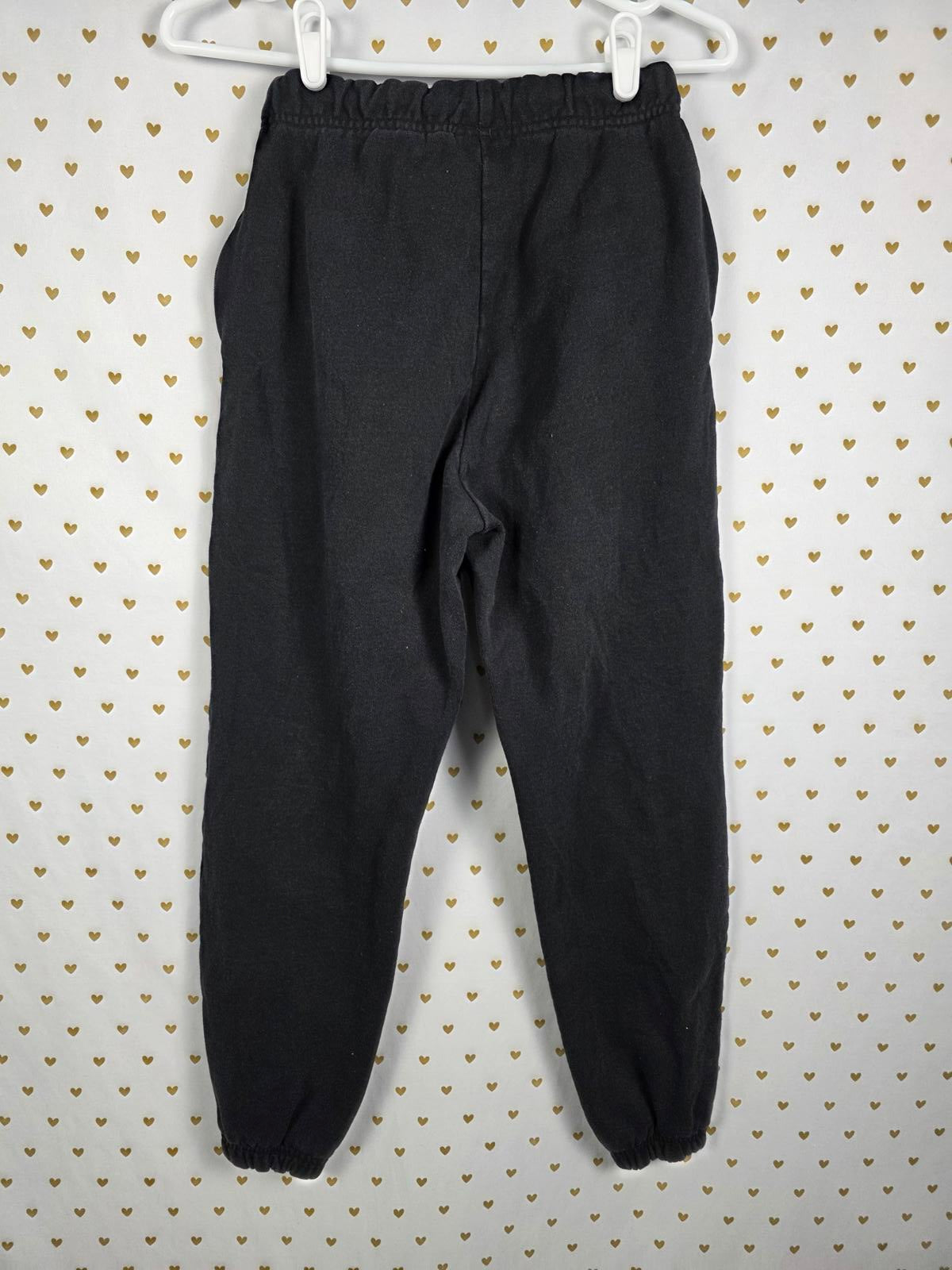 Victorias Secret PINK Black Tapered Joggers Sweatpants w/ Pockets SMALL