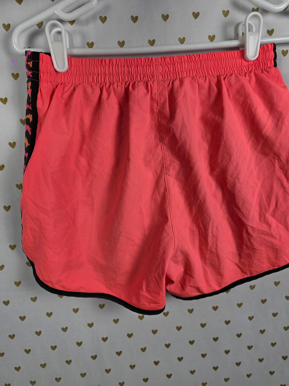 Victorias Secret PINK Neon Leopard Cheetah Orange Running SHORTS VTG Lined XS