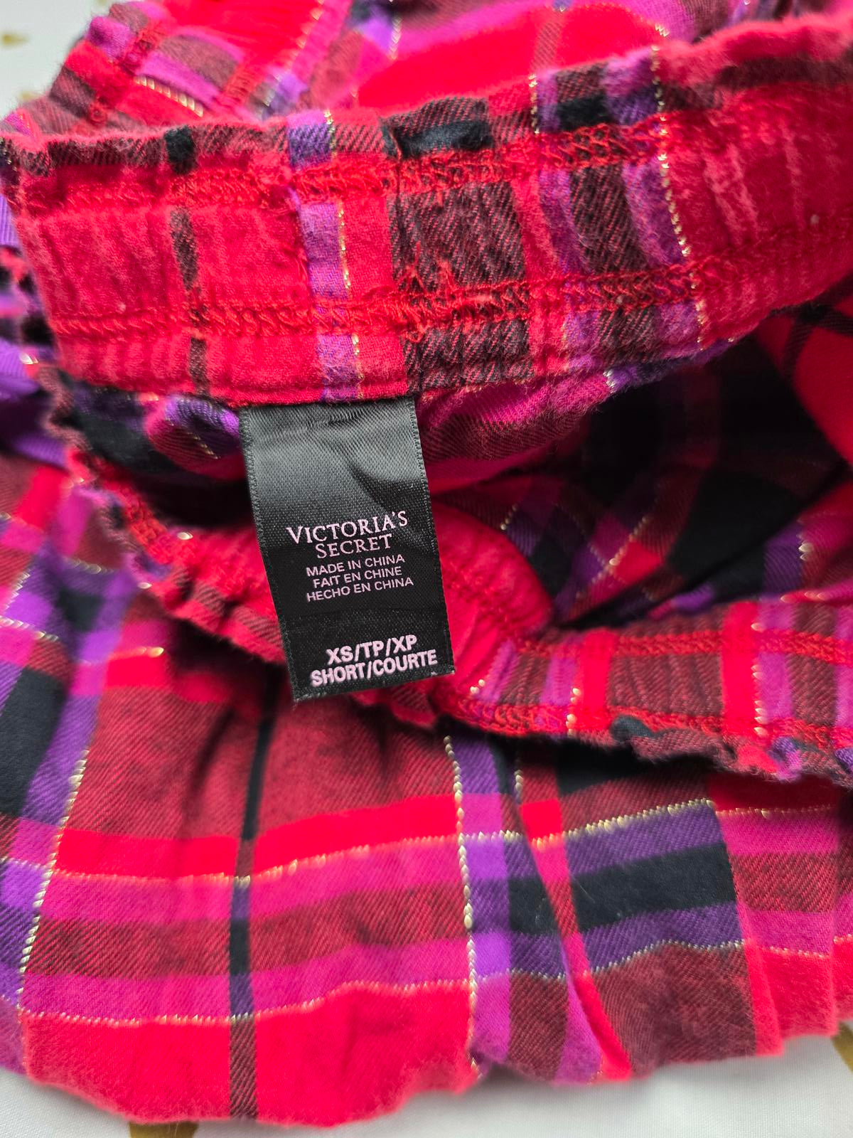 Victorias Secret LOT of 3 XS Plaid Sleep Pants Pajama Bottoms PJ