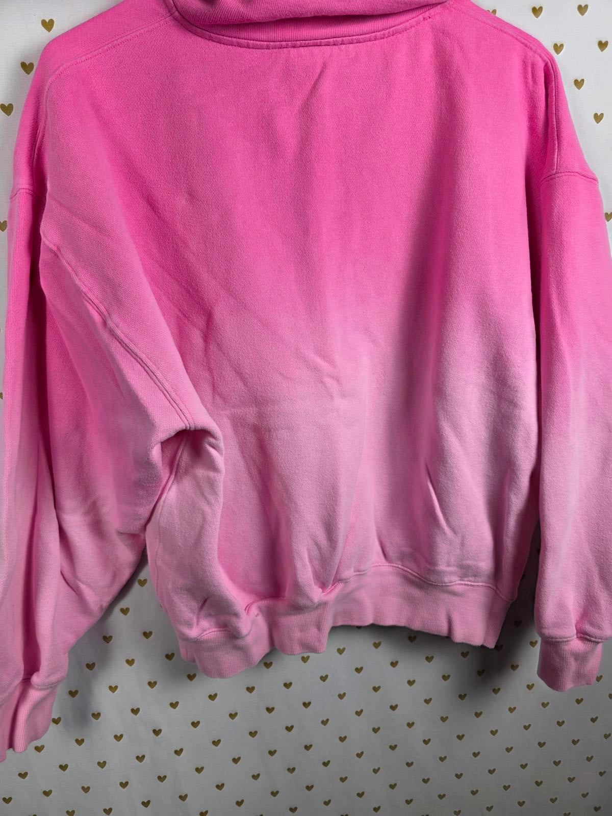 Victorias Secret Pink Gradient Quarter Zip Sweater Shirt SMALL