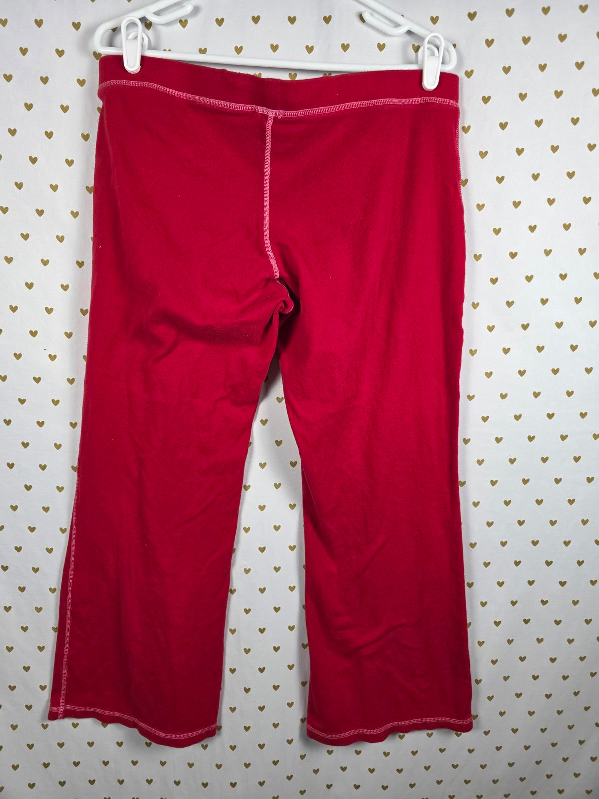 Victorias Secret PINK Vintage 100% Cotton Red Sweats Sweatpants Y2K Large lounge