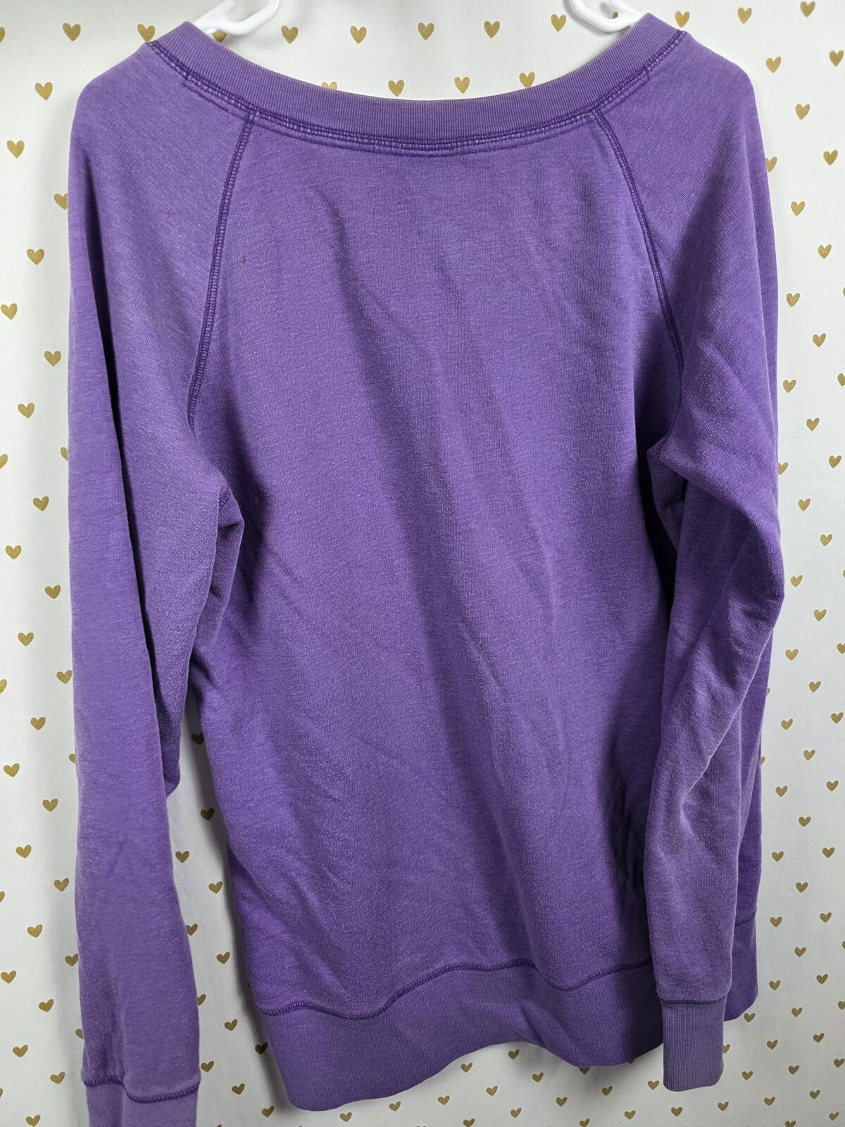 Victorias Secret Pink VINTAGE Heart V Neck Y2k Sweater Shirt MEDIUM