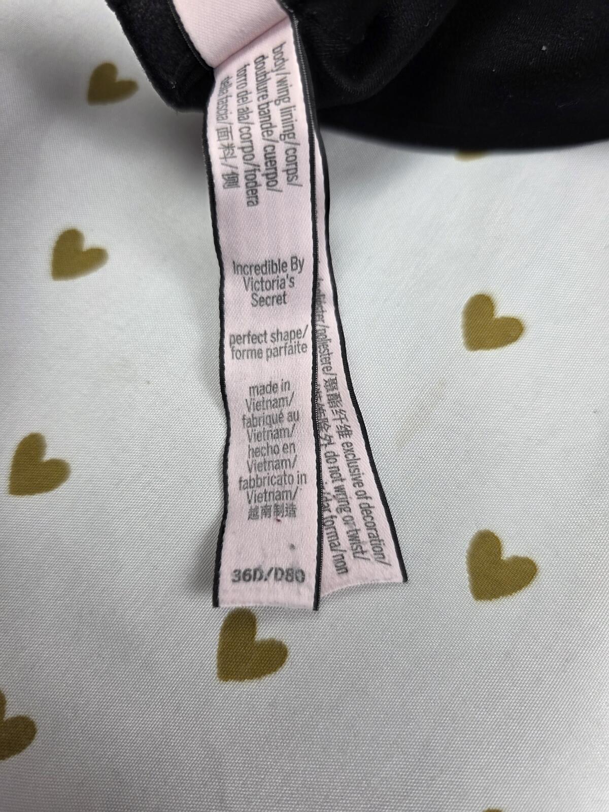 Victorias Secret INCREDIBLE Perfect Shape Bra Black 36D