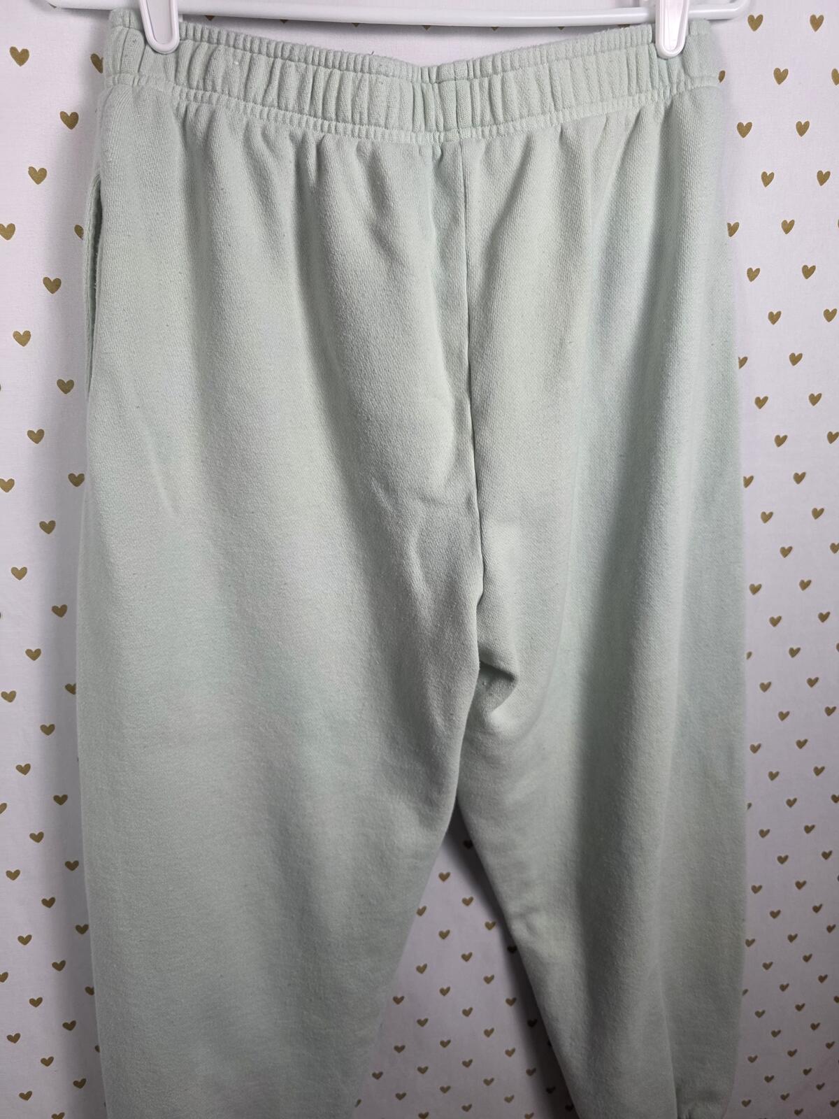Victorias Secret PINK 2PC Mint Green Set Sweater Joggers Sweatpants med Large