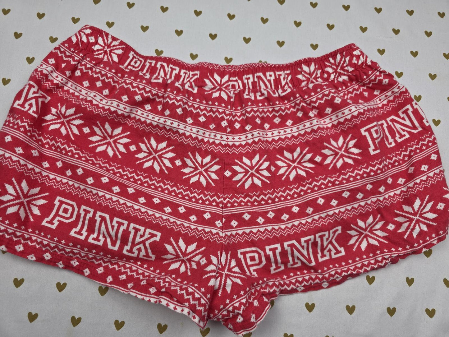 Victorias Secret PINK RED I ONLY SLEEP IN Sleep Shorts Boxers Pajama Bottoms XS