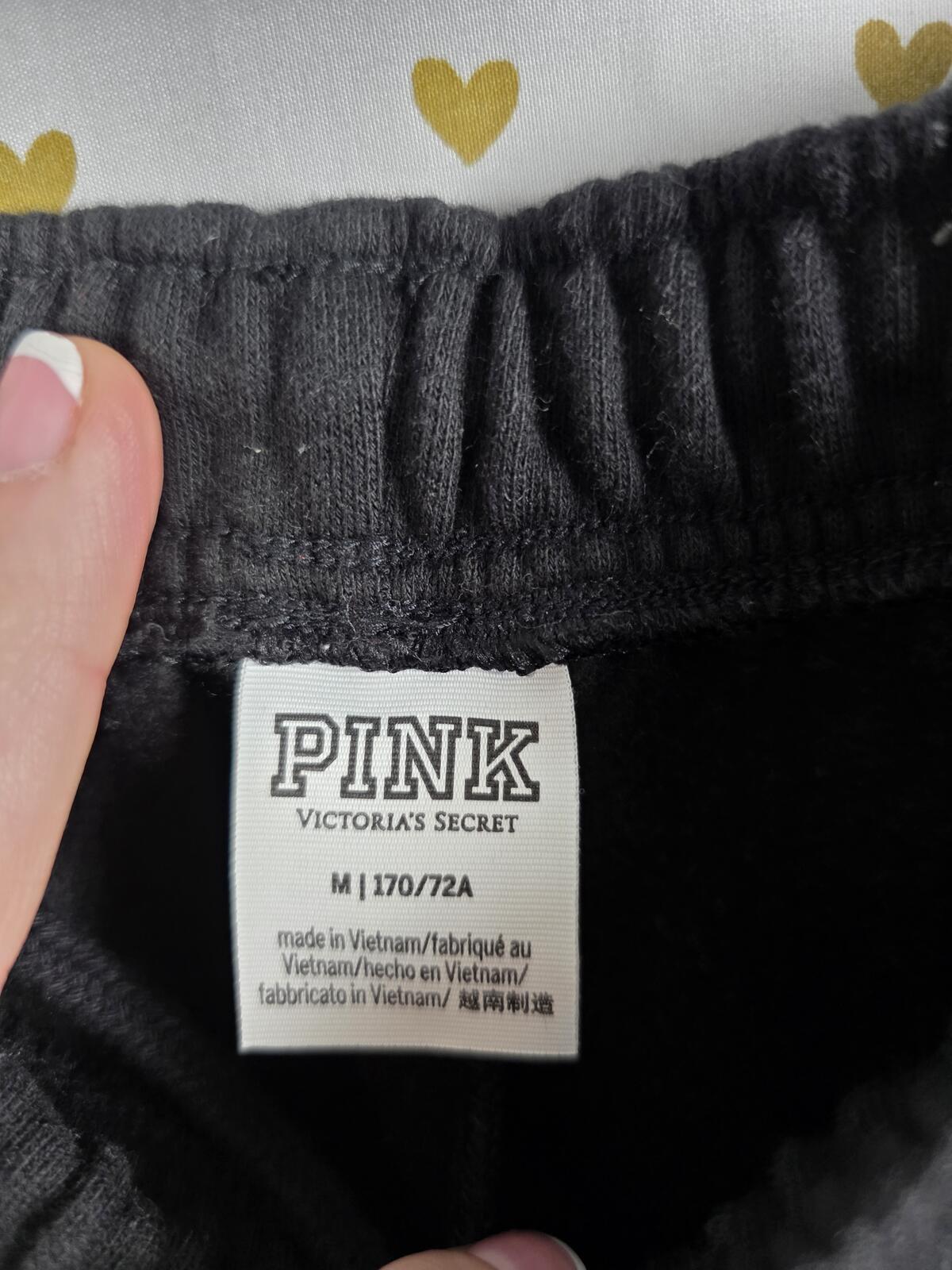 Victorias Secret Pink BLING STUDDED SET 2pc Hoodie Sweatpants