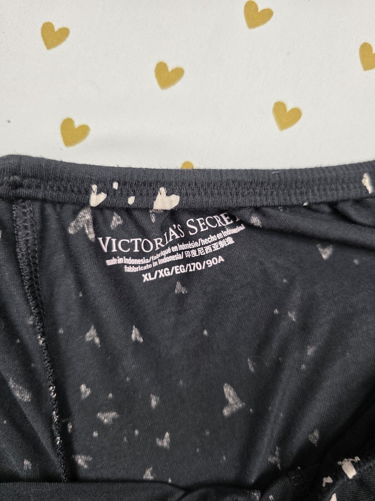 Victorias Secret Soft Comfy Heart Pajama Sleep PJ 2pc SET Tank Shorts XL
