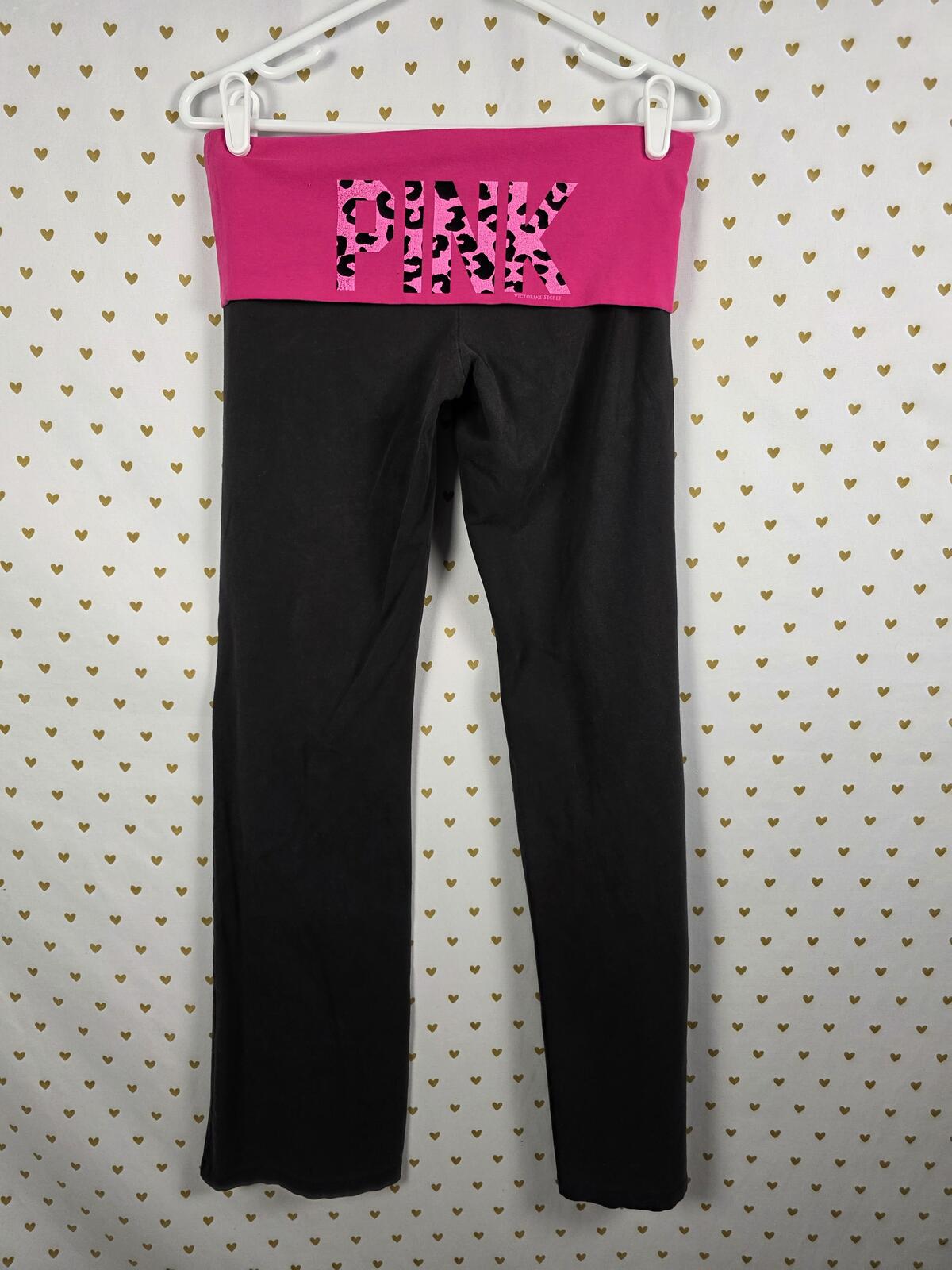Victorias Secret PINK Cheetah Leopard Yoga Pants Vintage Rare Y2k Medium