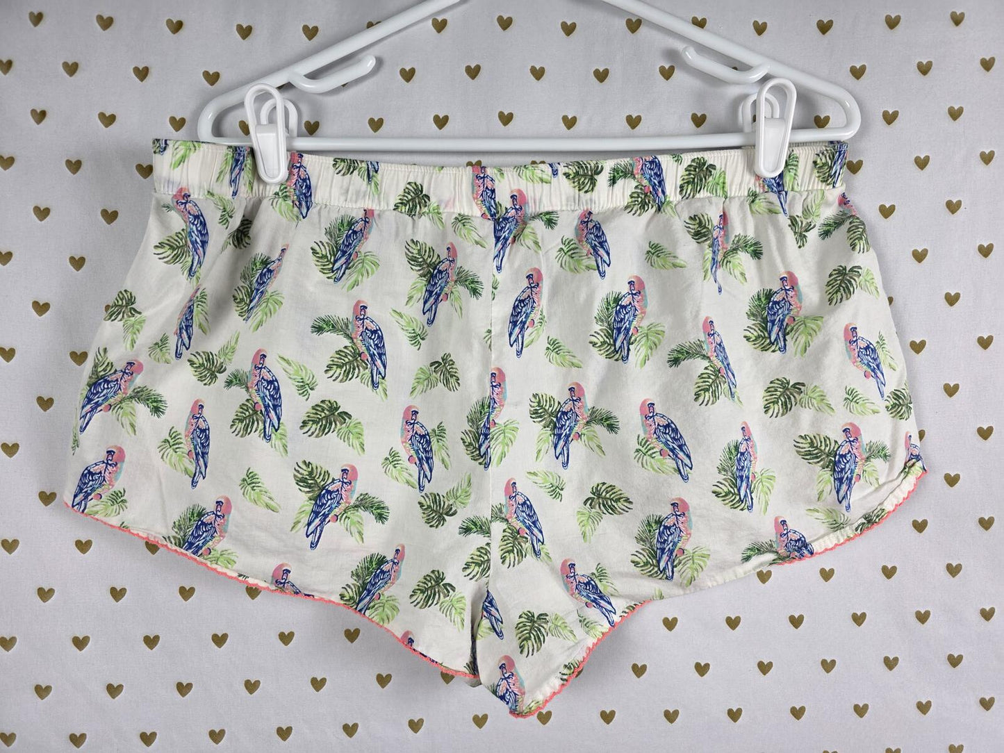 Victorias Secret Floral Jungle Bird Sleep Shorts Boxers Pajama Bottoms Large
