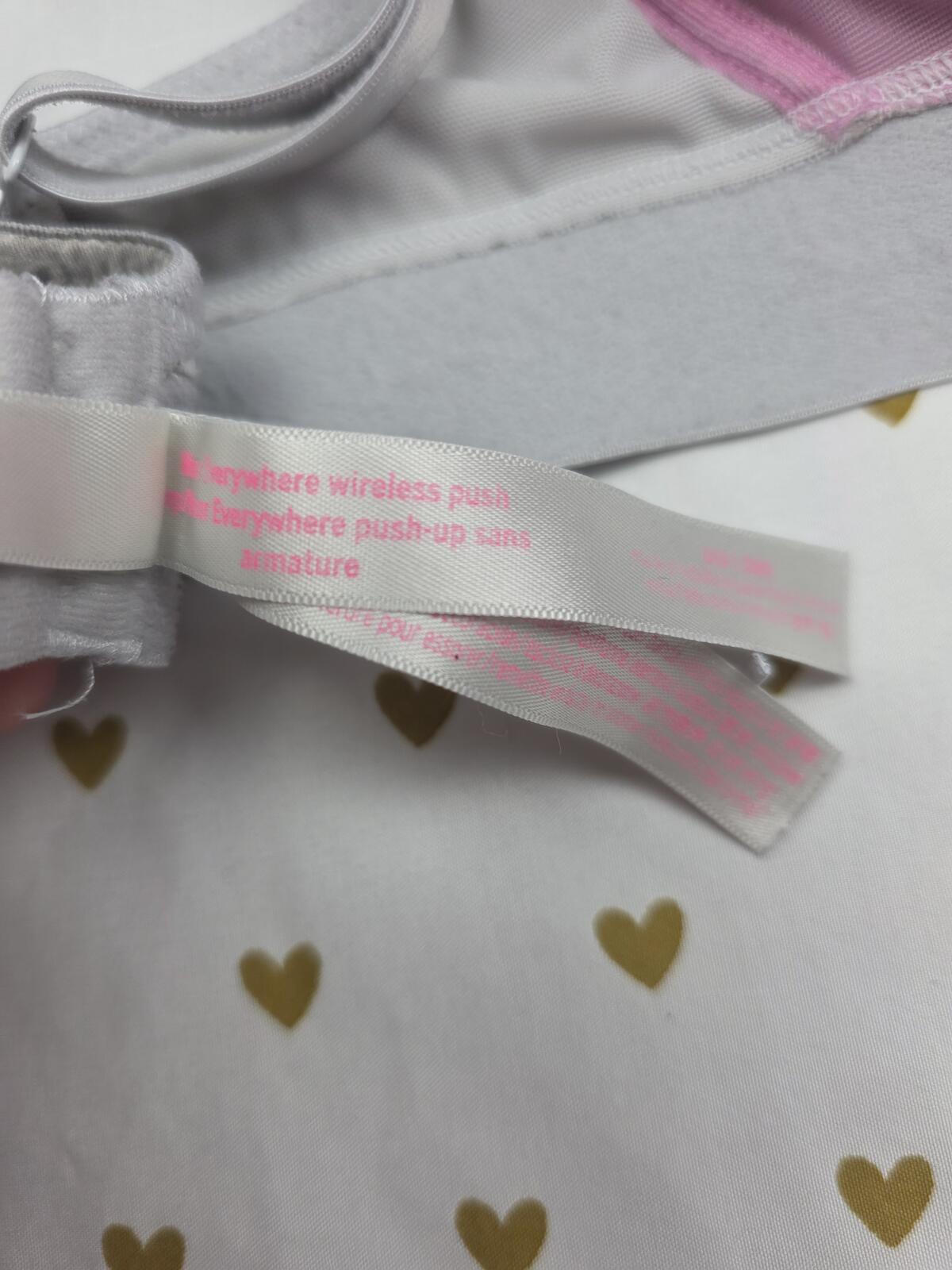 Victorias Secret PINK Wireless Grey 36D No Wire Push Up wear everywhere Bra