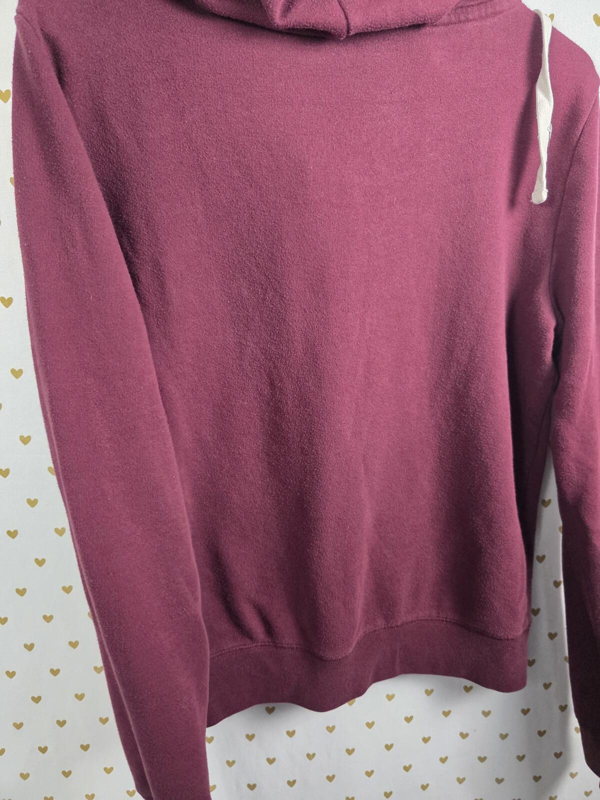 Victorias Secret Pink maroon Logo Full zIp Hoodie Jacket MEDIUM