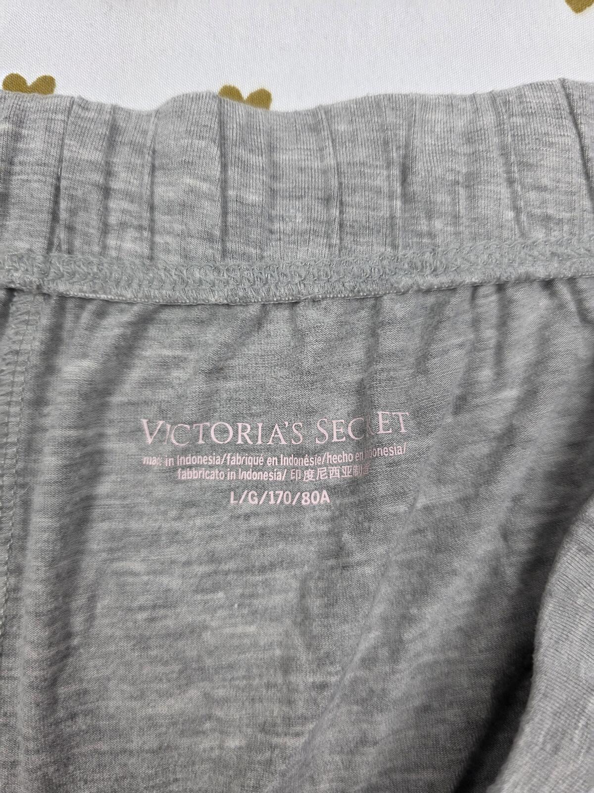 Victorias Secret Grey Super Soft Large Sleep Shorts Boxers Pajama Bottoms