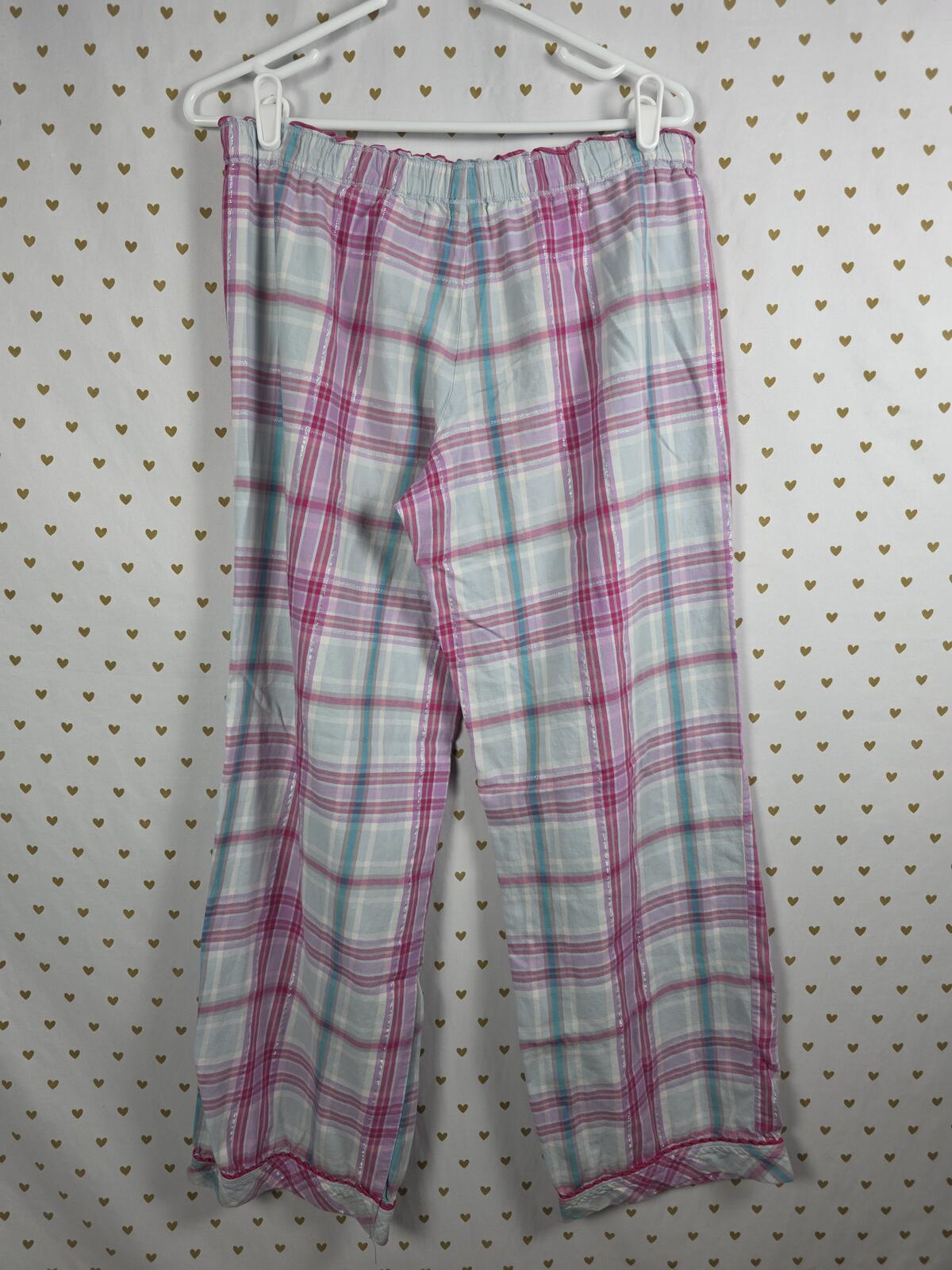 Victorias Secret Vintage y2k Plaid SMALL cotton Pajama Sleep Pants Bottoms