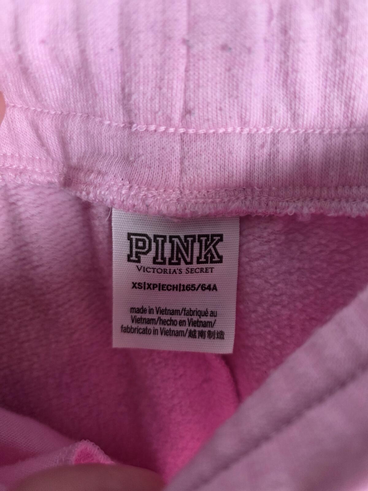 Victorias Secret Pink 2pc OUTFIT Set Hoodie Joggers Sweatpants XS