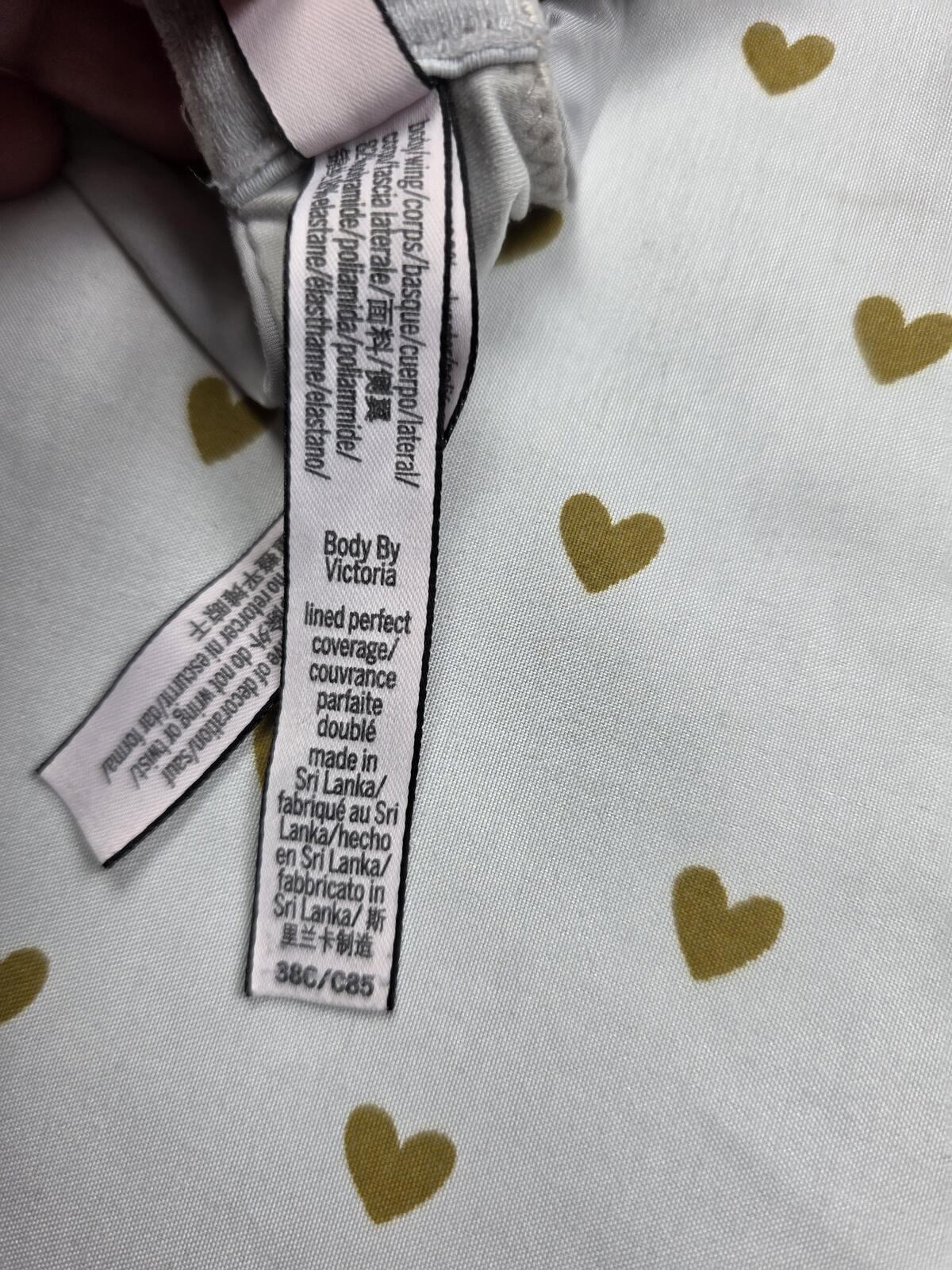 Victoria's Secret BODY BY VICTORIA Grey Lined Perfect Coverage Bra 38C
