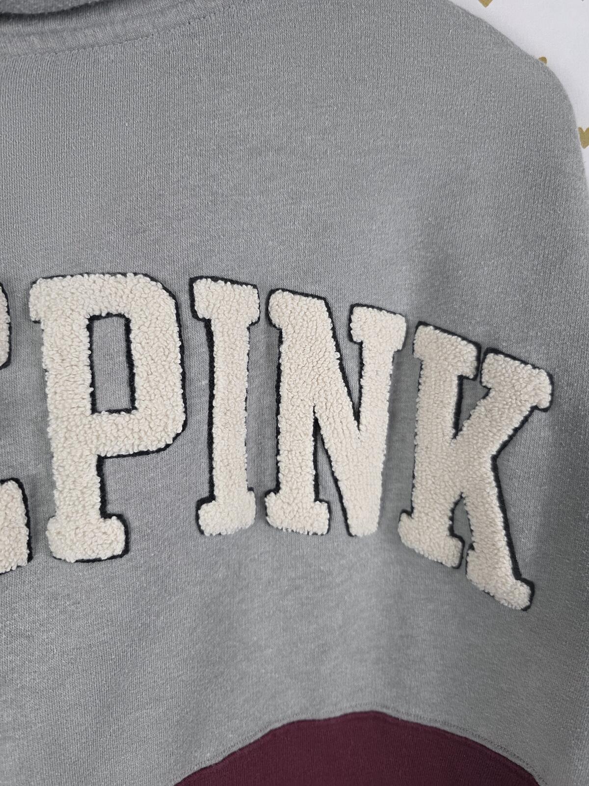 Victorias Secret Pink Quarter Zip colorblock sweater Patchwork XS
