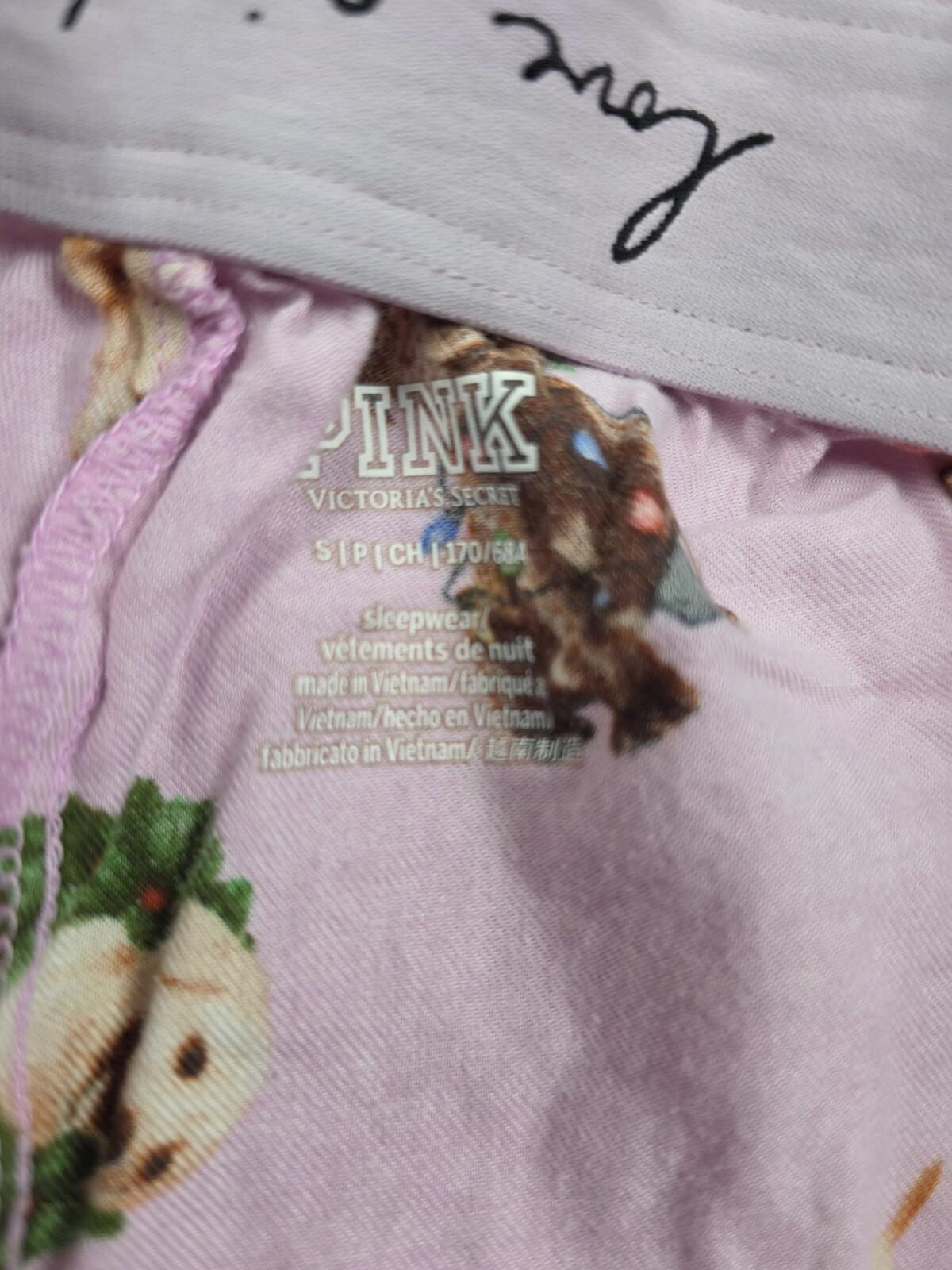 Victorias Secret PINK DOGS Christmas SMALL Sleep Shorts Boxers Pajama Bottoms