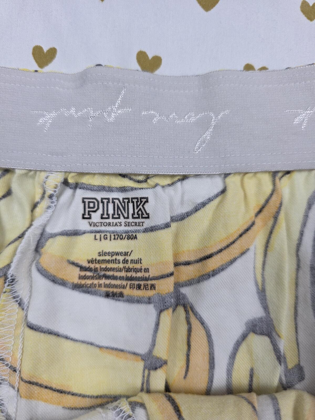 Victorias Secret PINK BANANAS LARGE Sleep Shorts Boxers Pajama Bottoms