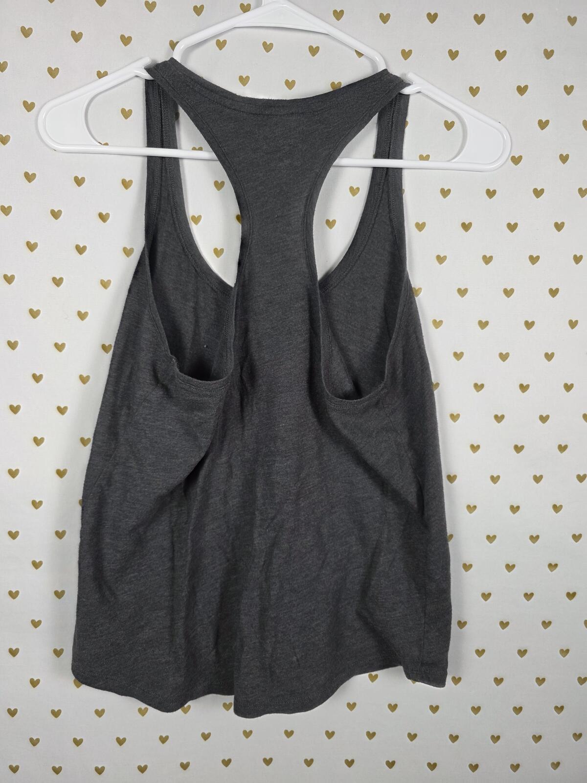 Victorias Secret PINK Soft Velvet Logo Tank Top Muscle Tee shirt SMALL