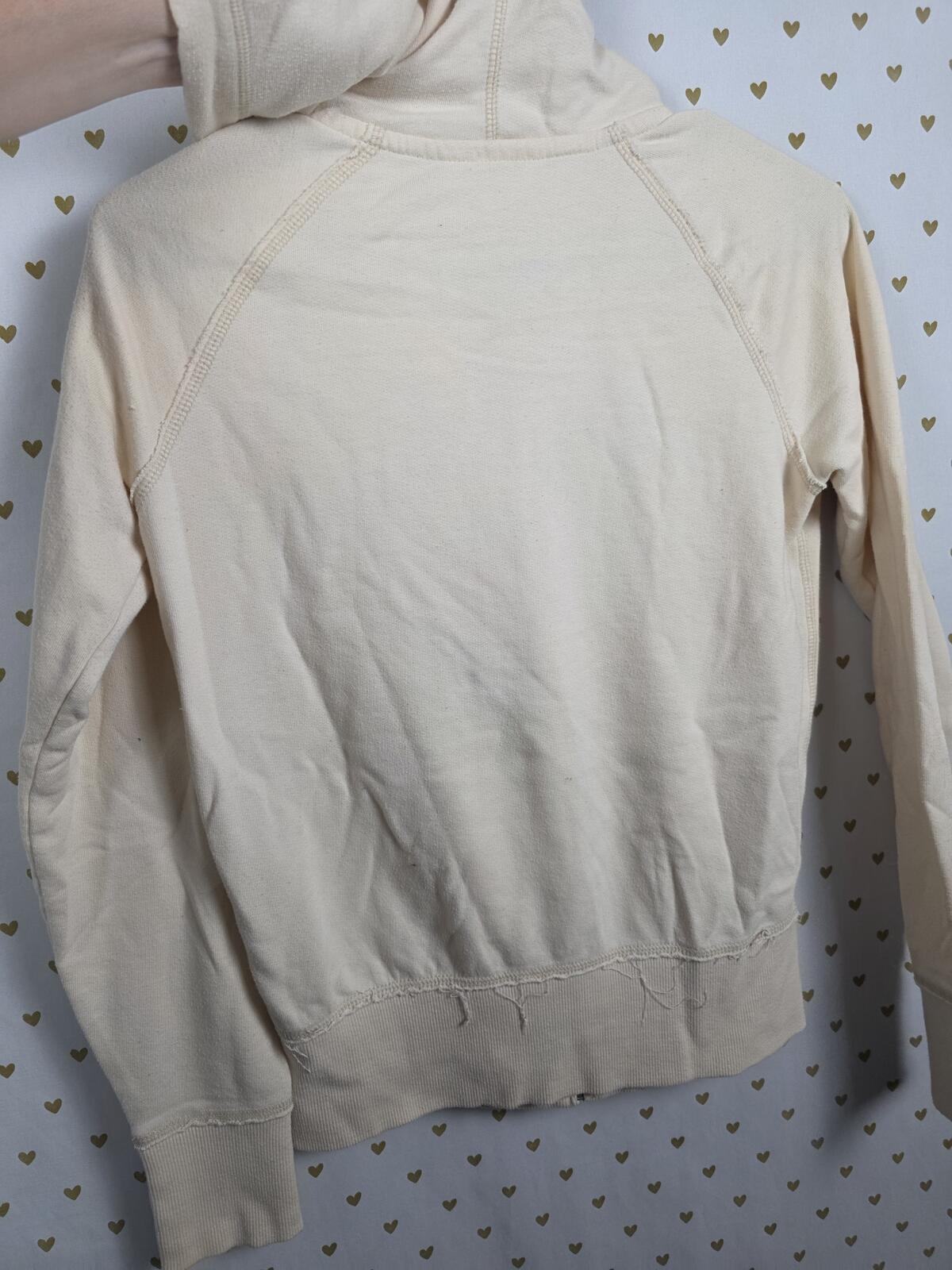 Victorias Secret Pink UNIVERSITY Hooded Fill Zip Sweater Jacket LOVE Y2k SMALL